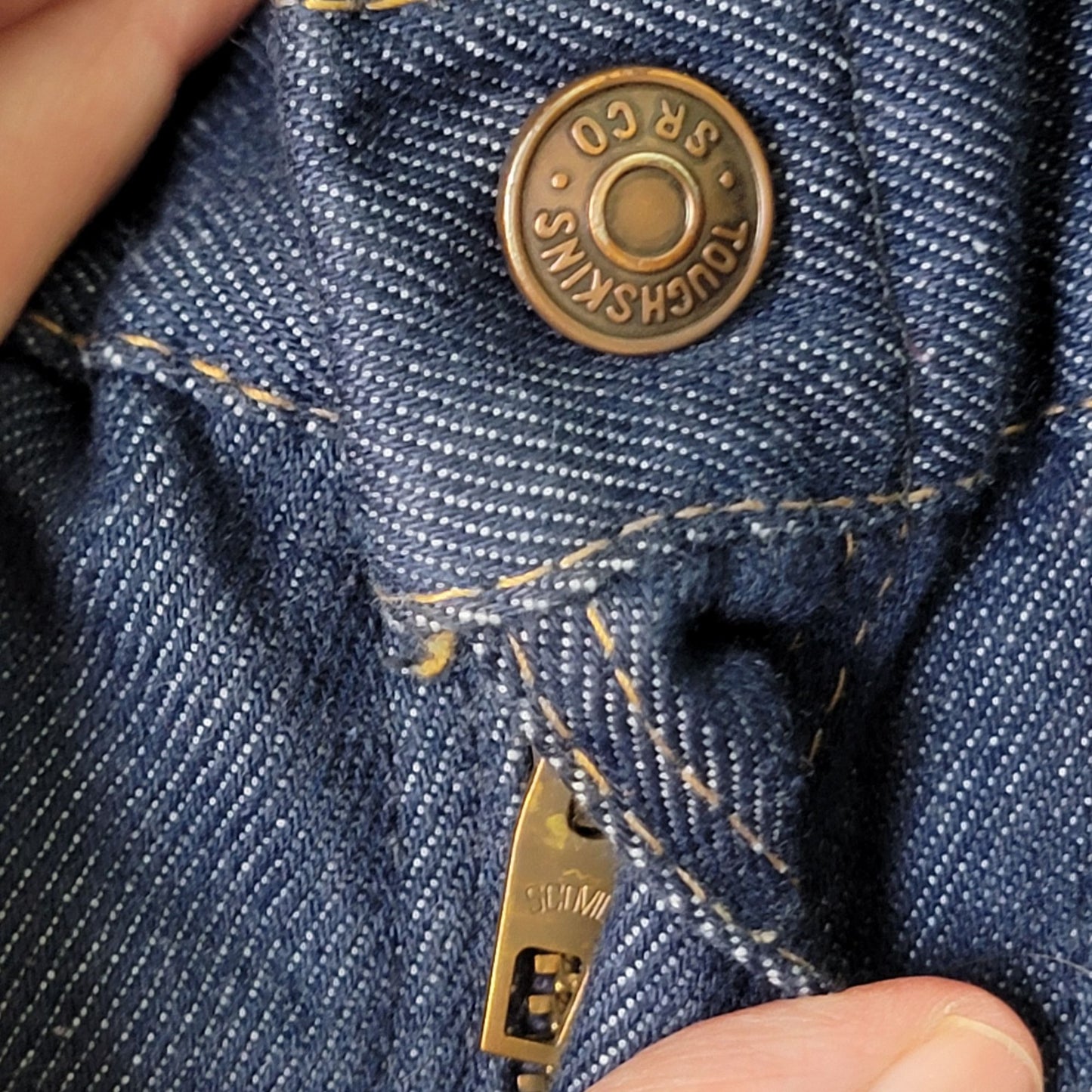 Vintage 70s Sears Bootcut Jeans Child 7 20 Waist 19 Inseam Dark Wash Denim