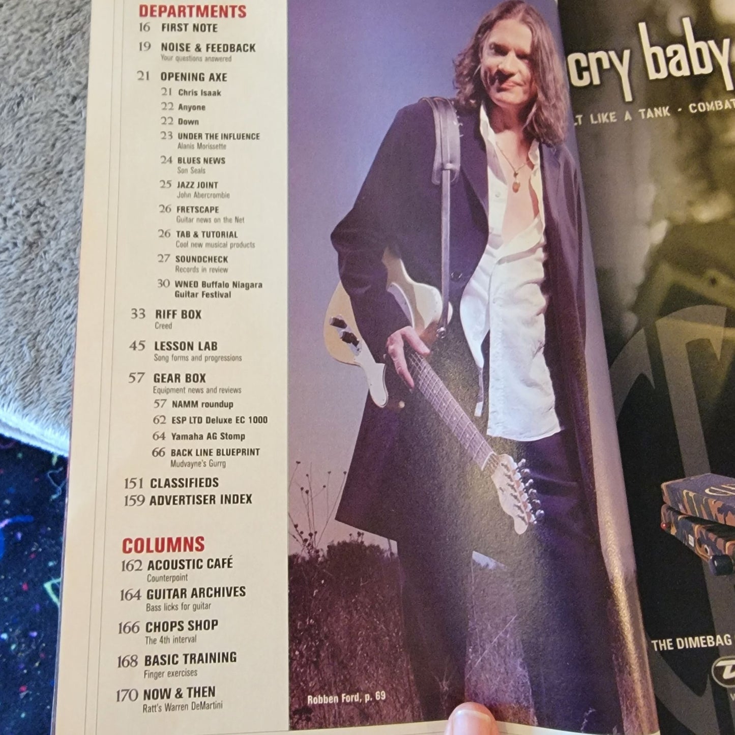 Guitar One Vintage 2002 Magazine Lot of 2 Y2K Rock Music Sheets