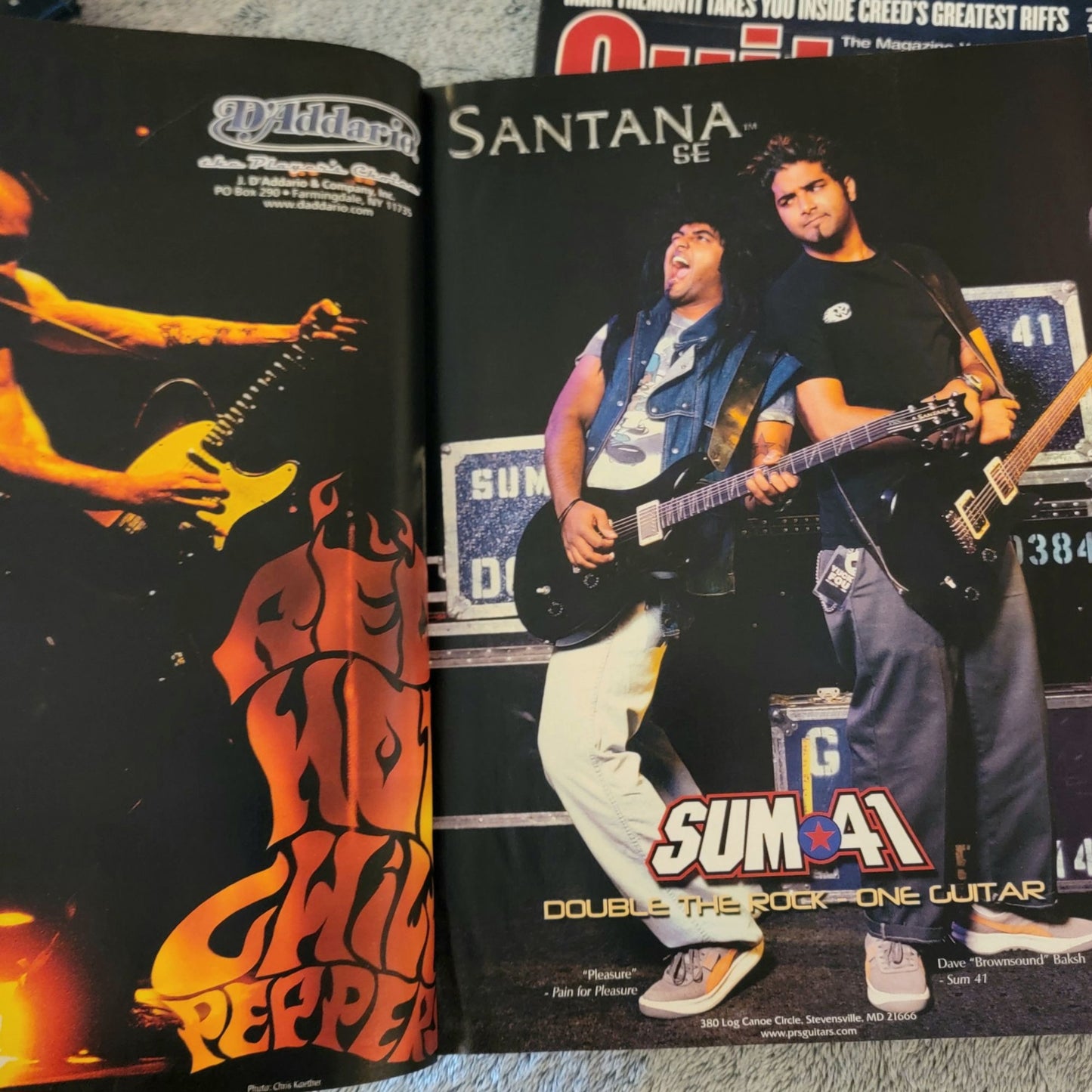 Guitar One Vintage 2002 Magazine Lot of 2 Y2K Rock Music Sheets