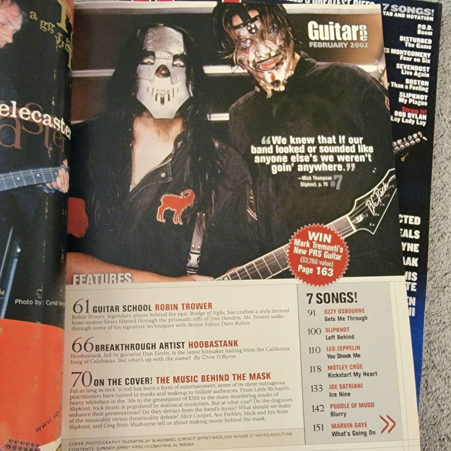 Guitar One Vintage 2002 Magazine Lot of 2 Y2K Rock Music Sheets