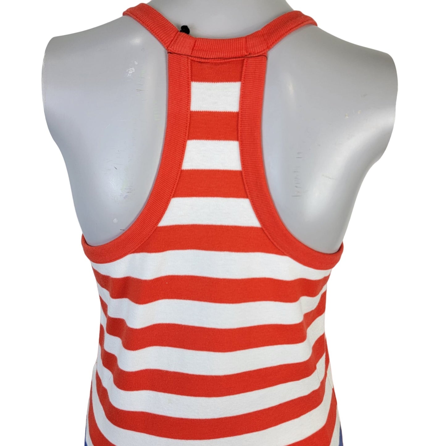 Liz Claiborne Vintage 80s Racerback Tank Shirt Women Small Patriotic Top