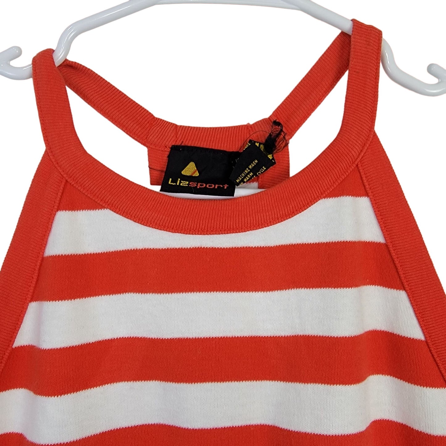 Liz Claiborne Vintage 80s Racerback Tank Shirt Women Small Patriotic Top