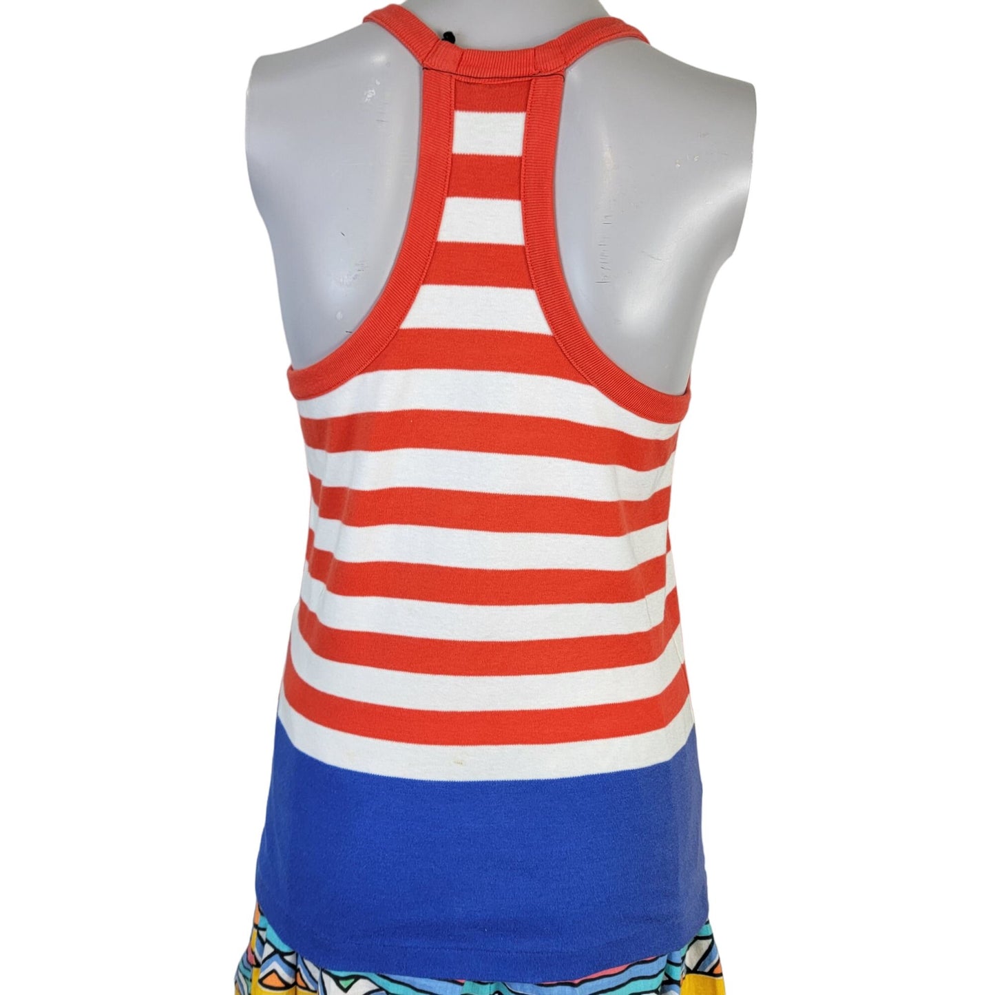 Liz Claiborne Vintage 80s Racerback Tank Shirt Women Small Patriotic Top