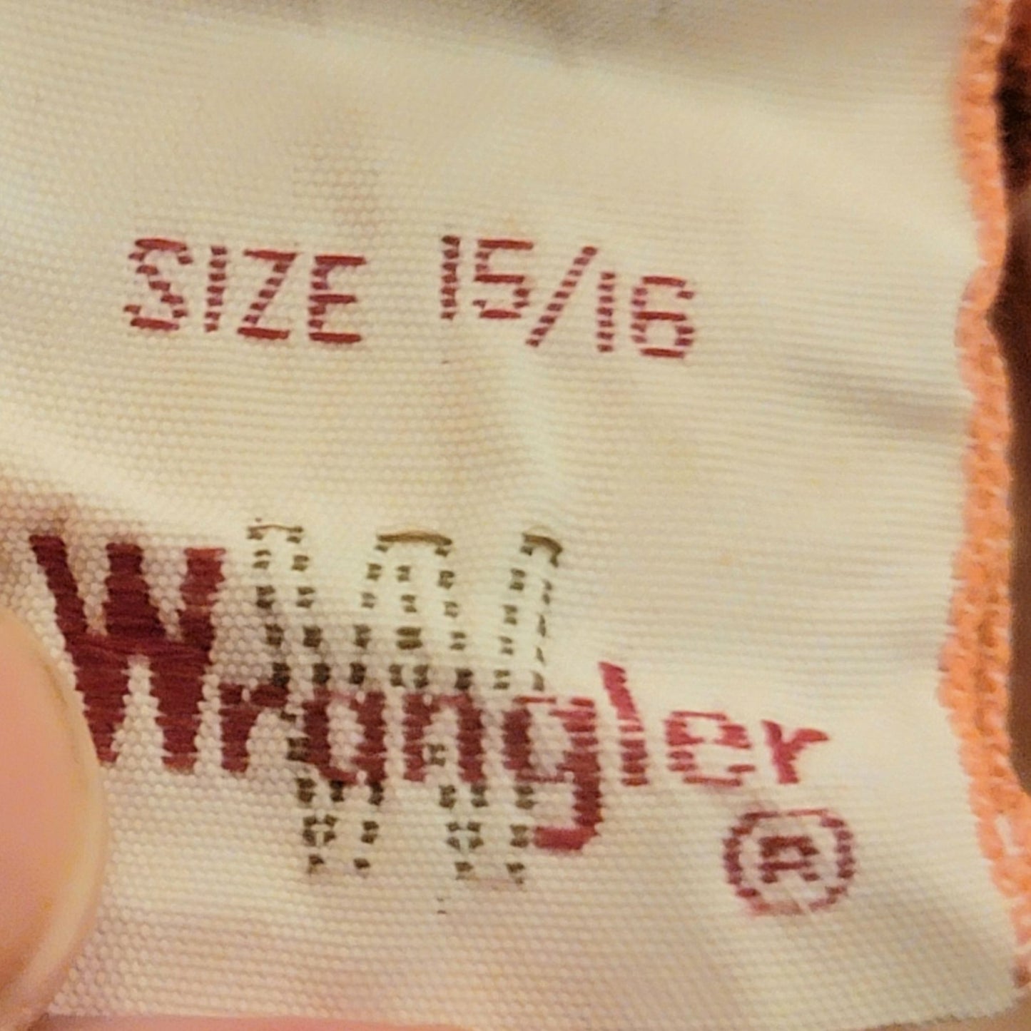 Wrangler Vintage 70s Linen Pants Women 16 Large Wide Leg Jeans Orange High Rise