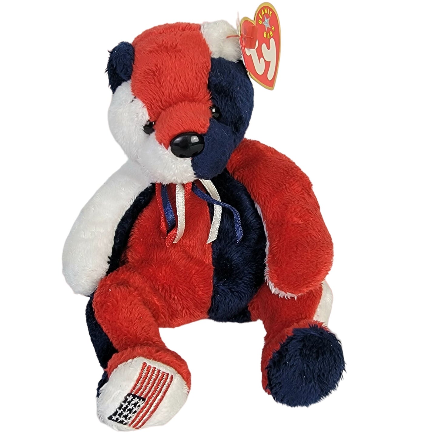 TY Beanie Baby Patriotic Lot Red White Blue USA Republican Trump
