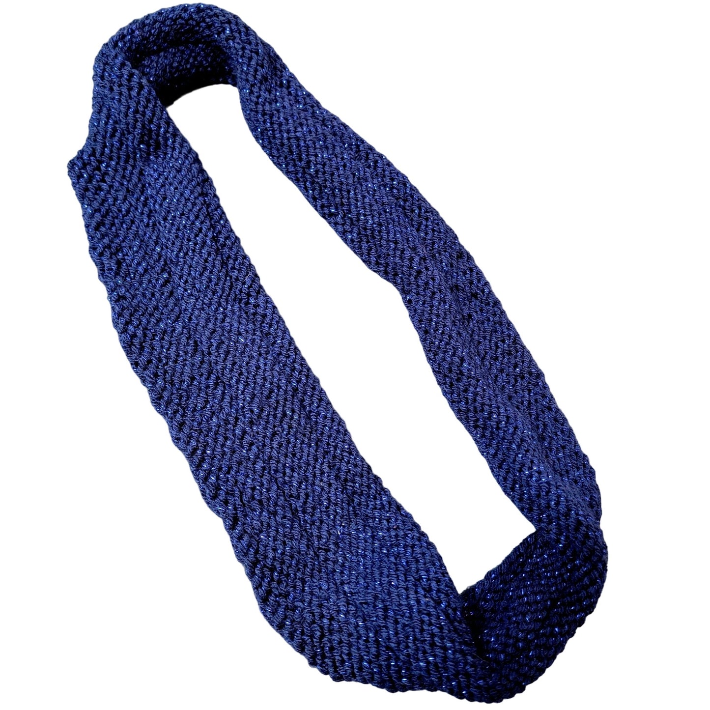 Blue Metallic Sparkle Cowl Women Girl Winter Accessories