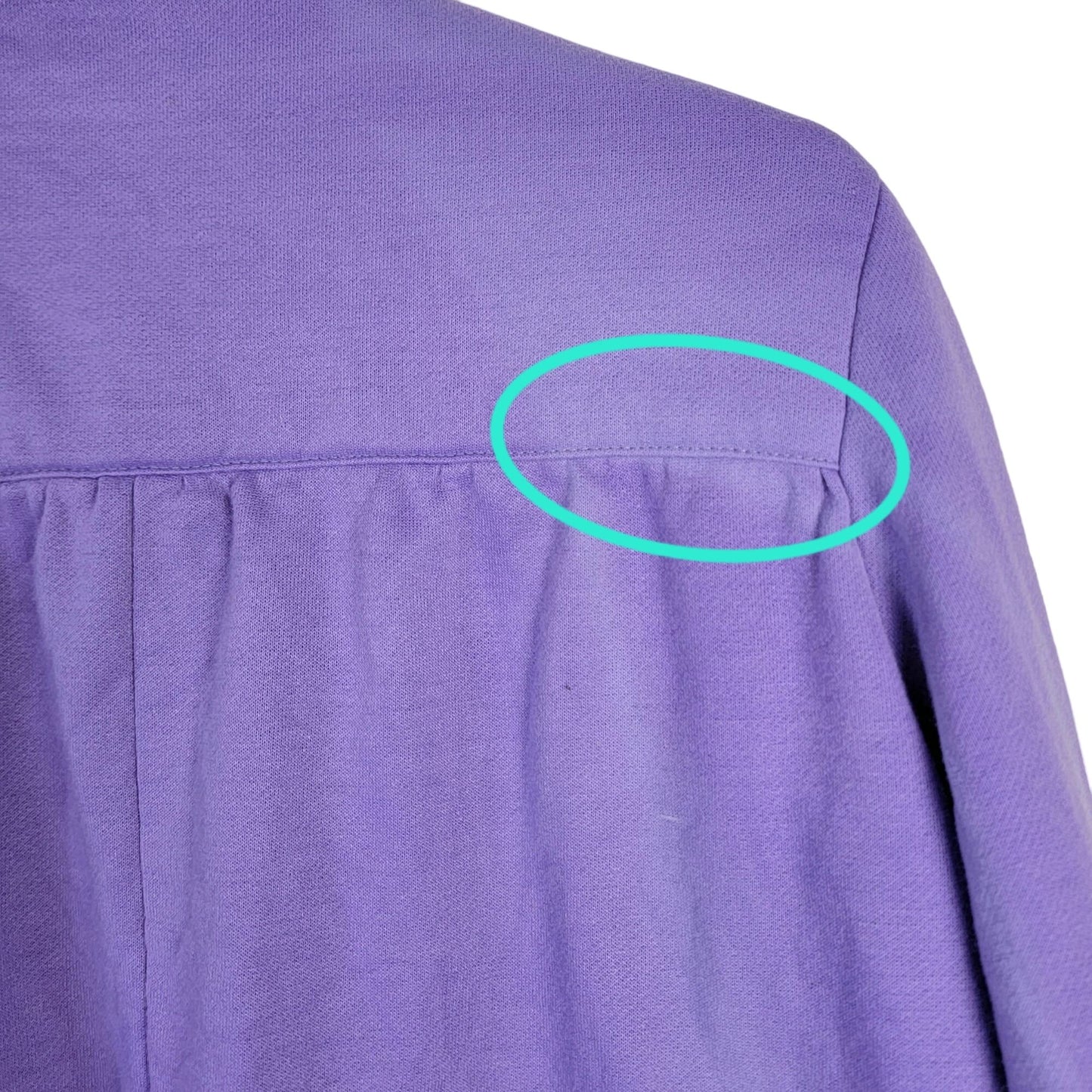 Vintage 80s Fleece Jacket Women 1X Plus Purple Collar Coat