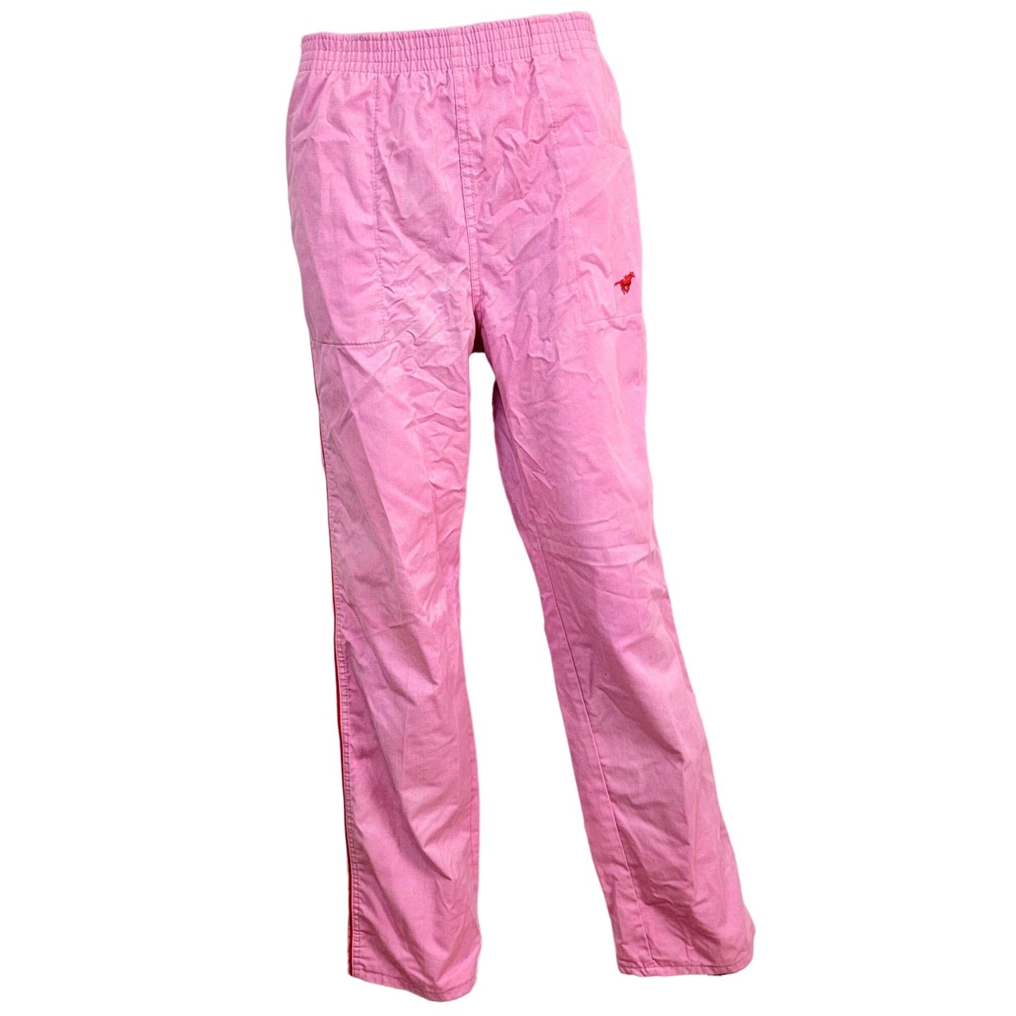 Wrangler Jeans Vintage 80s Track Pants Women Large Pink Straight Red Side Stripe