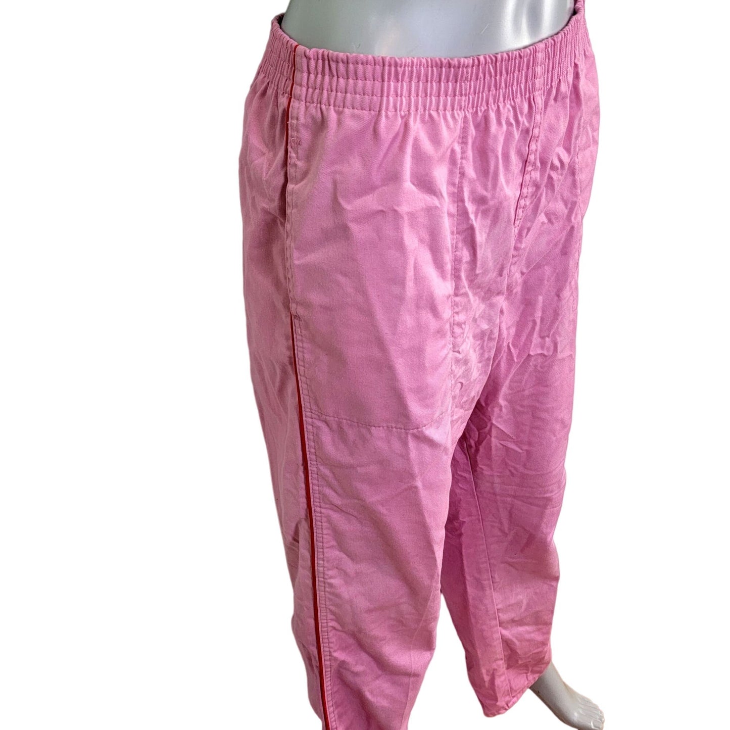 Wrangler Jeans Vintage 80s Track Pants Women Large Pink Straight Red Side Stripe