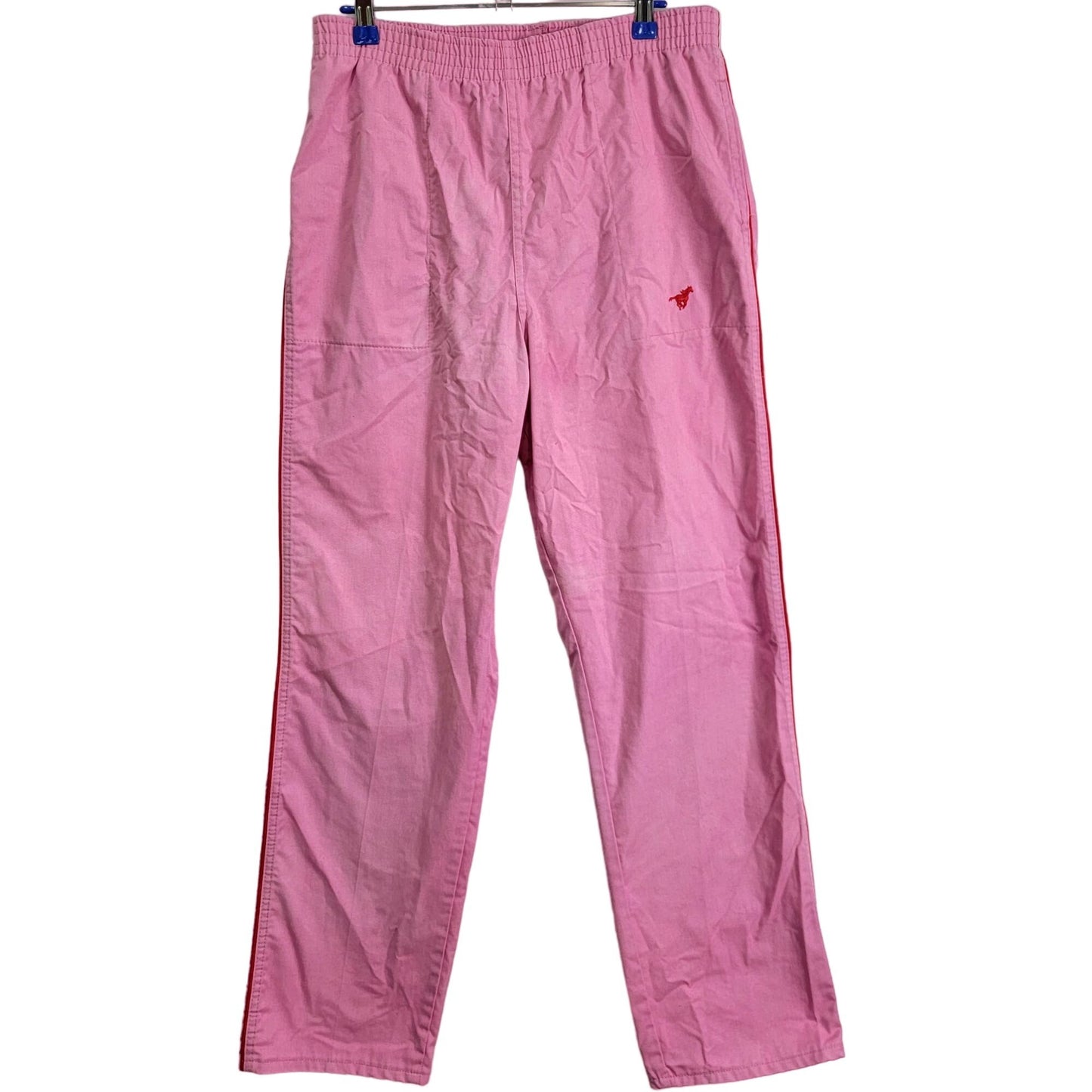 Wrangler Jeans Vintage 80s Track Pants Women Large Pink Straight Red Side Stripe