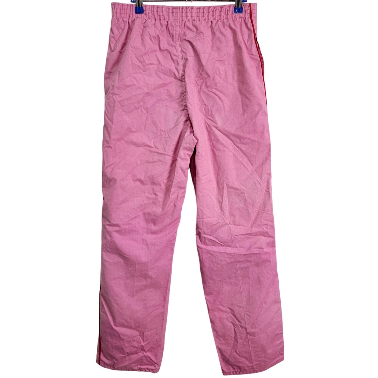 Wrangler Jeans Vintage 80s Track Pants Women Large Pink Straight Red Side Stripe