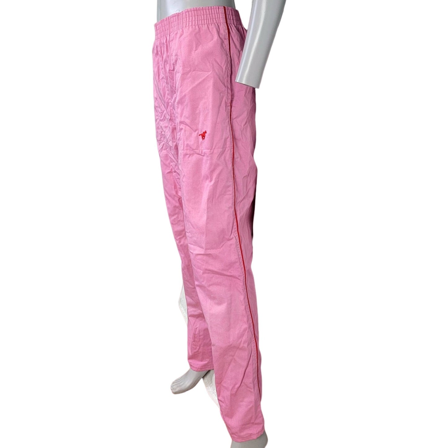 Wrangler Jeans Vintage 80s Track Pants Women Large Pink Straight Red Side Stripe