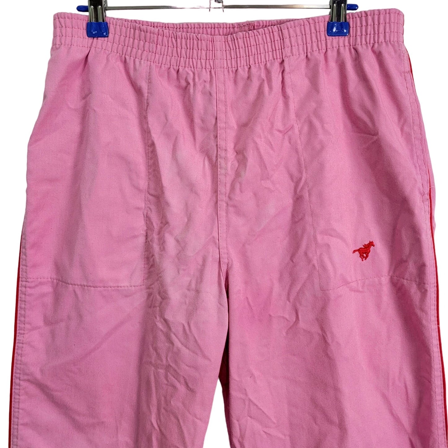Wrangler Jeans Vintage 80s Track Pants Women Large Pink Straight Red Side Stripe