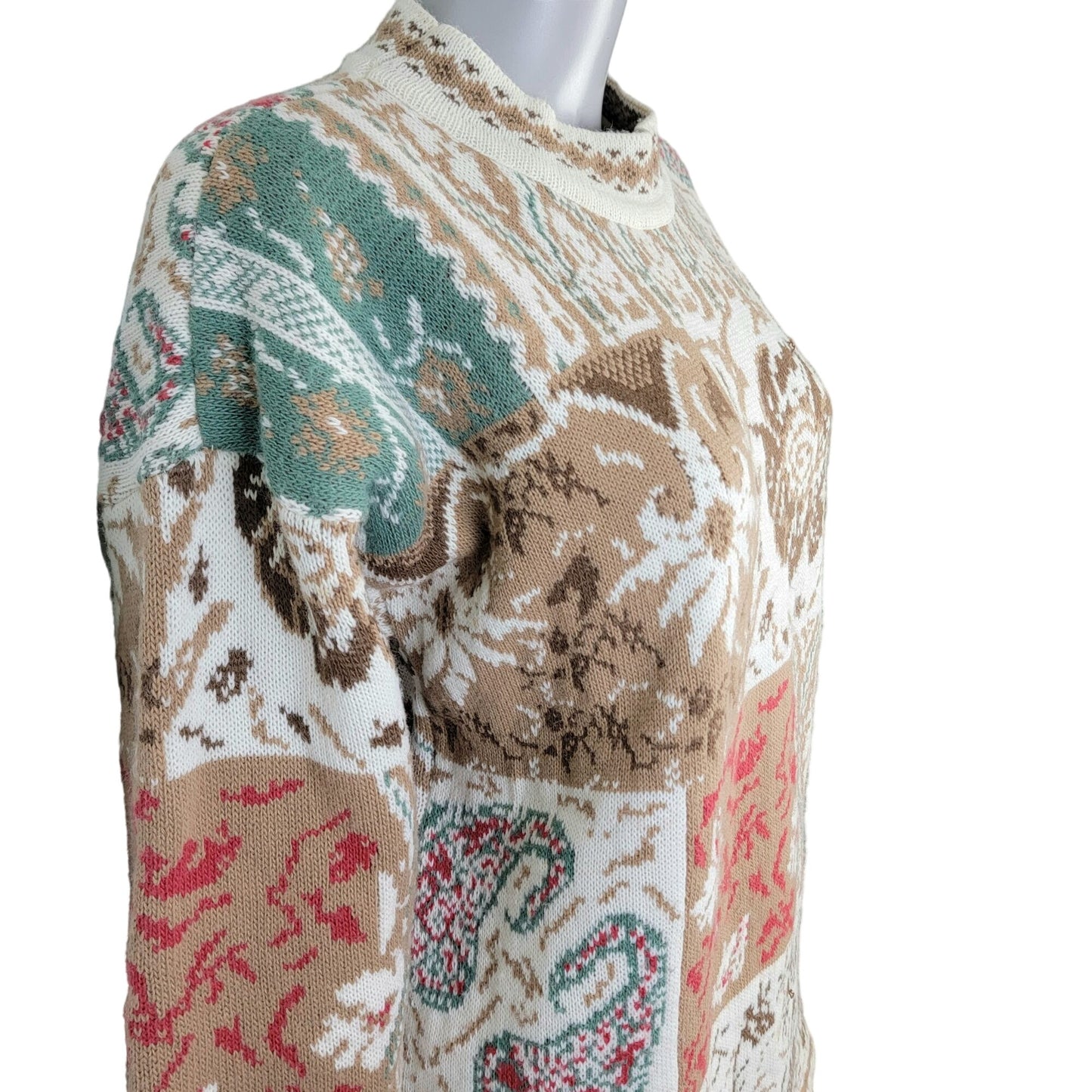 Sunbelt Vintage 90s Sweater Women Plus 1X Floral Paisley