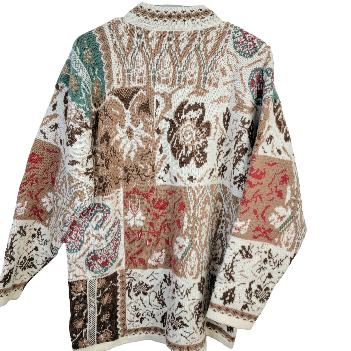 Sunbelt Vintage 90s Sweater Women Plus 1X Floral Paisley