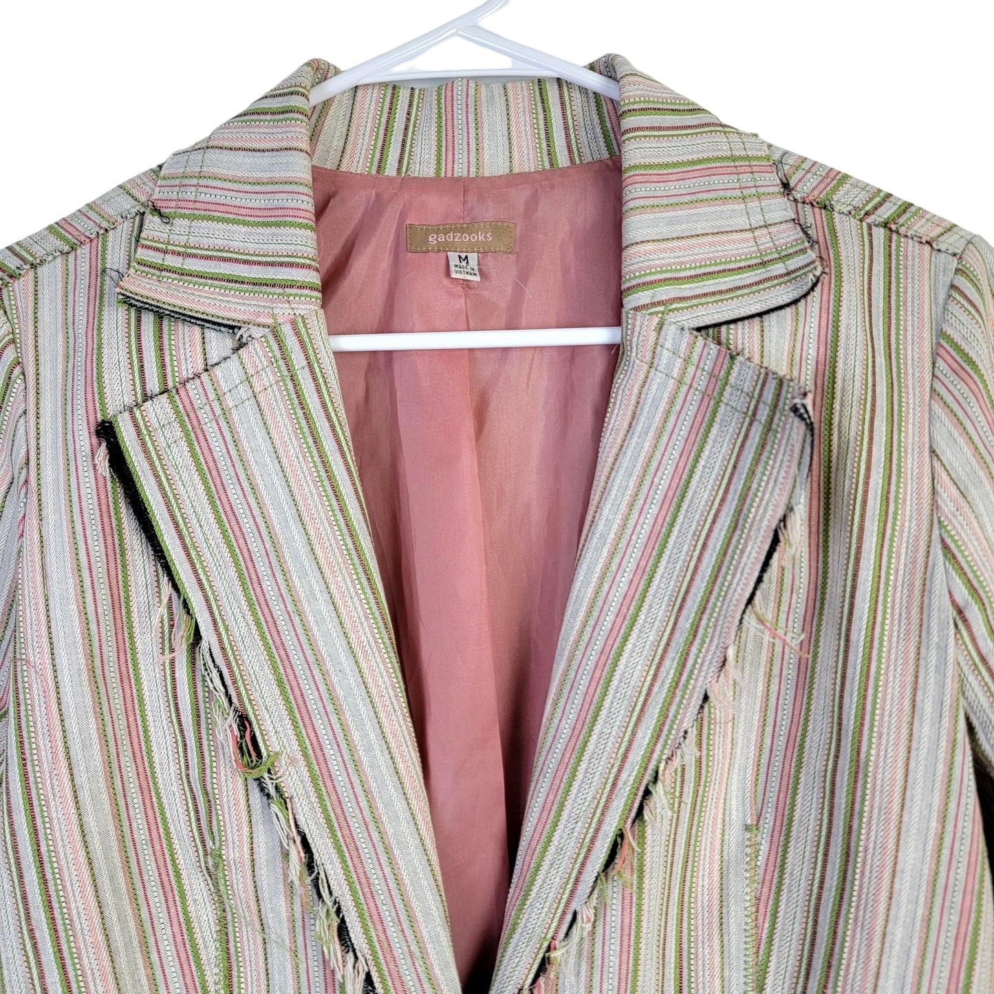 Gadzooks Vintage Y2k Distressed Blazer Jacket Women Medium Suit Coat