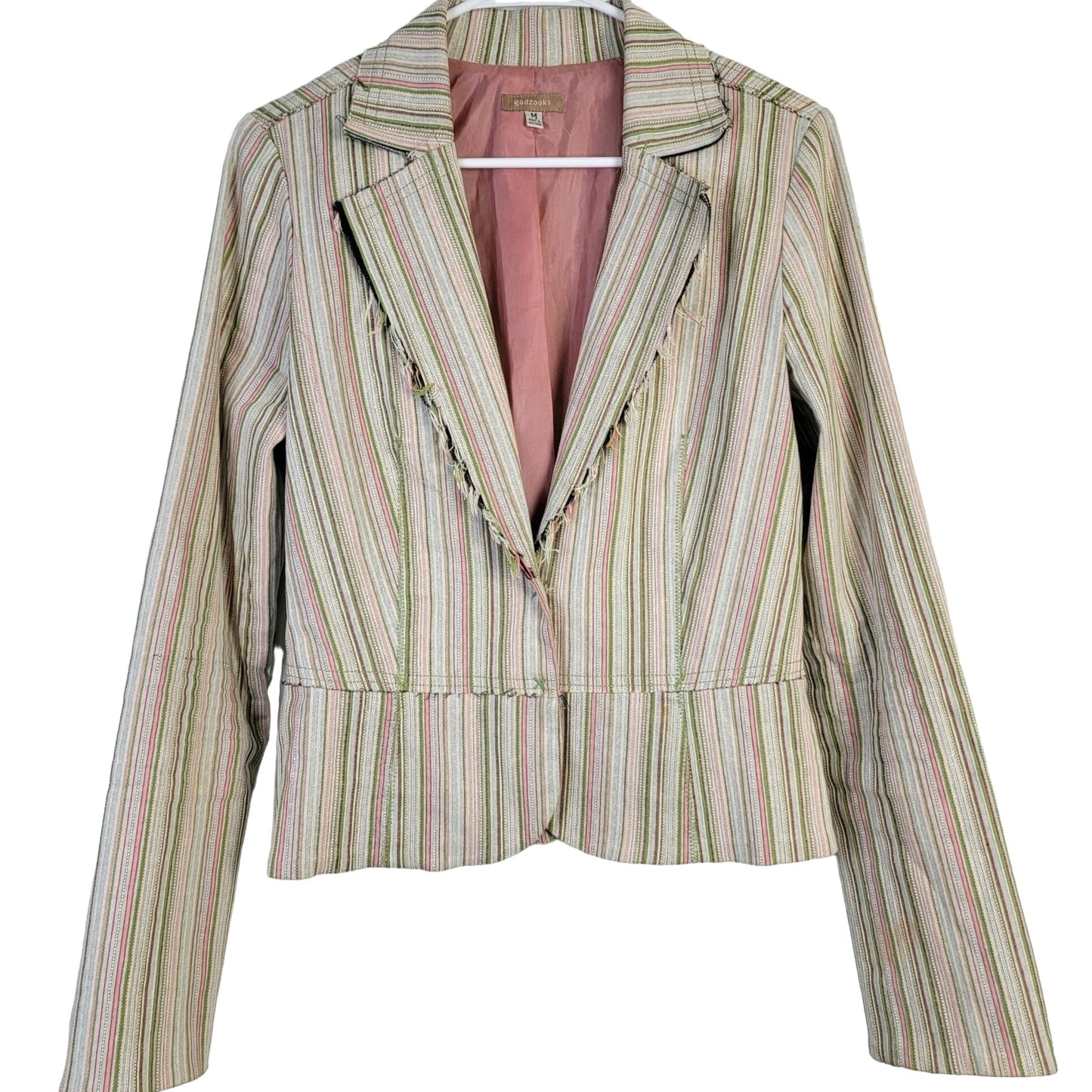 Gadzooks Vintage Y2k Distressed Blazer Jacket Women Medium Suit Coat