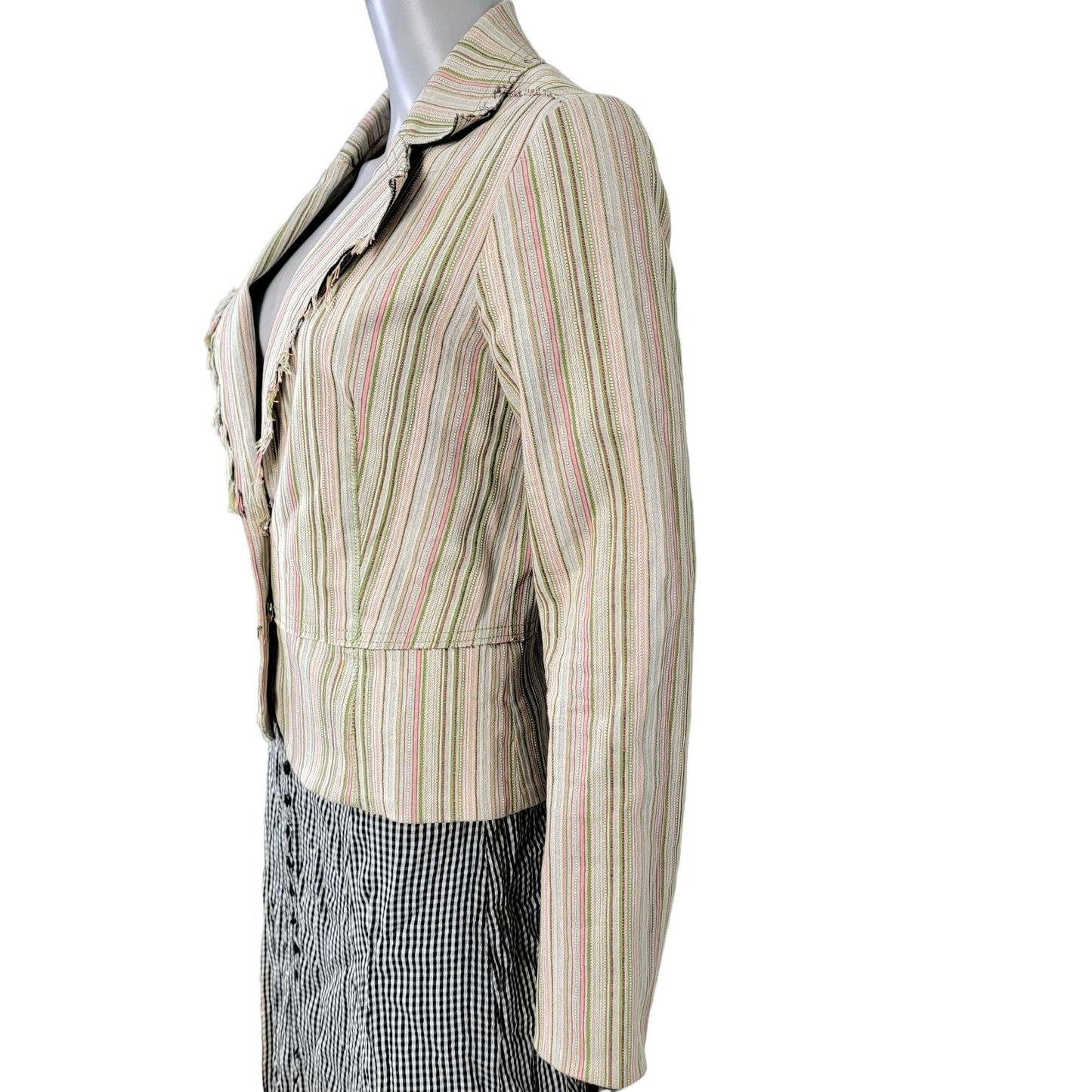 Gadzooks Vintage Y2k Distressed Blazer Jacket Women Medium Suit Coat