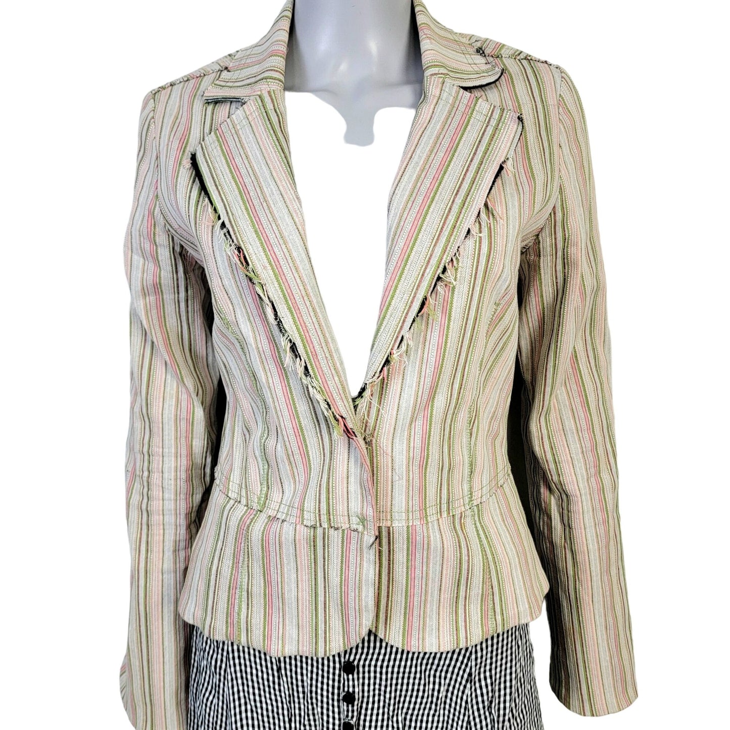 Gadzooks Vintage Y2k Distressed Blazer Jacket Women Medium Suit Coat