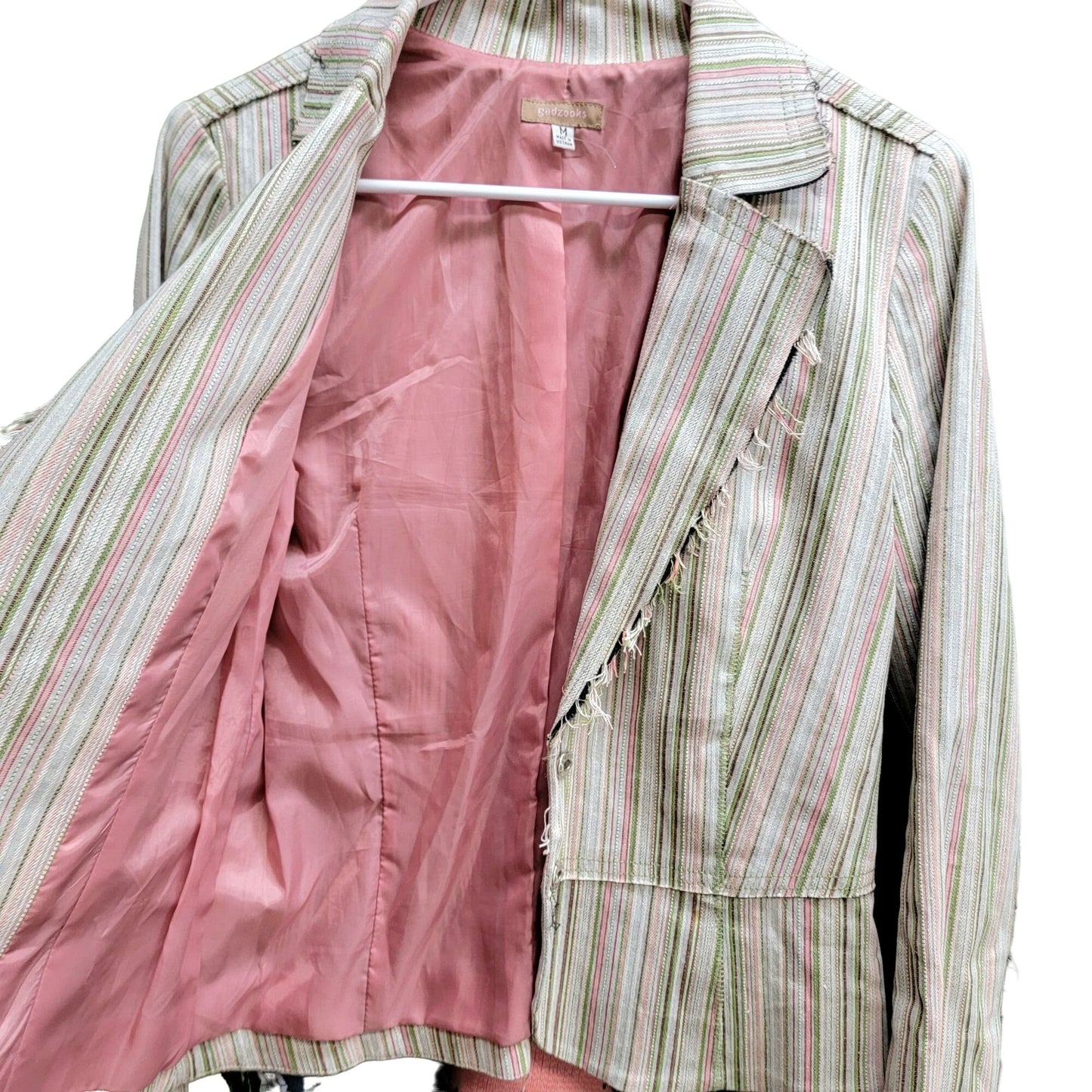 Gadzooks Vintage Y2k Distressed Blazer Jacket Women Medium Suit Coat