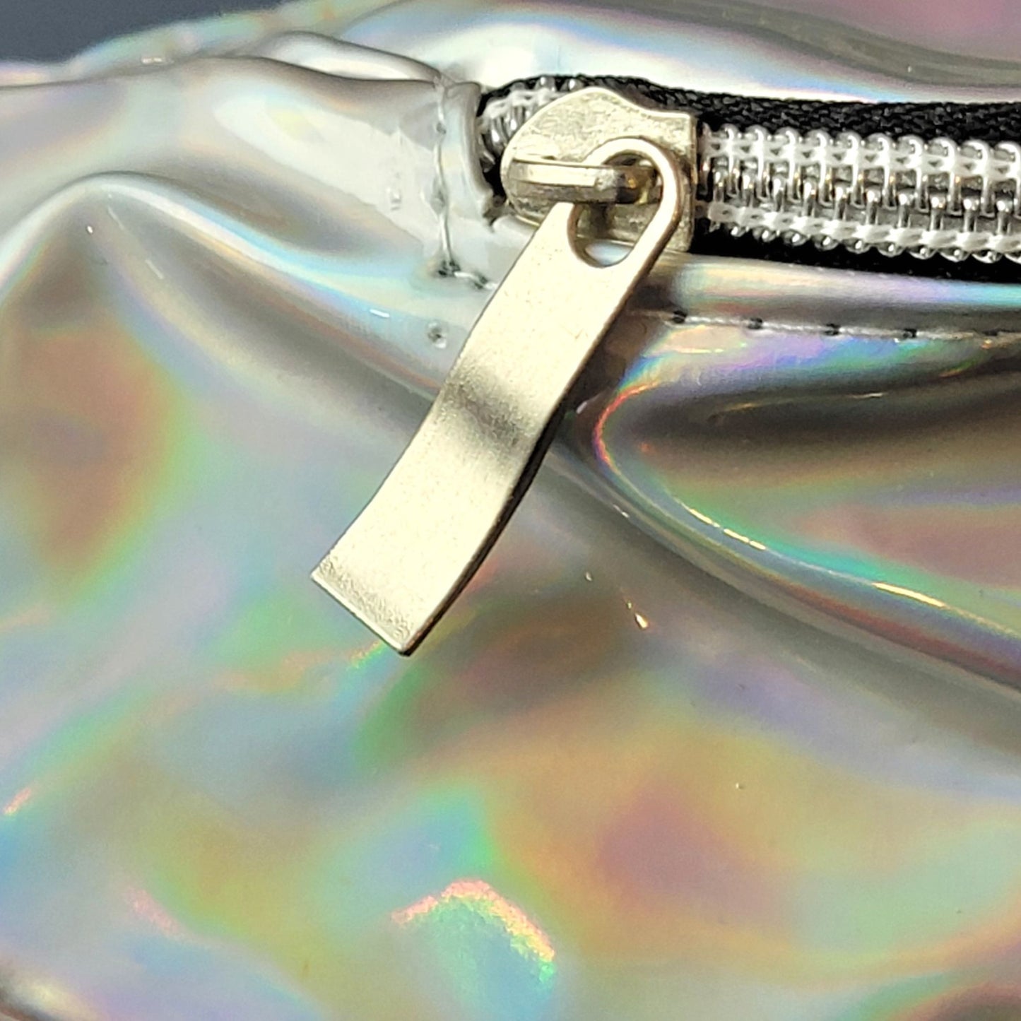 Holographic Belt Bag Travel Purse Handbag Women Silver New Adjustable Iridescent