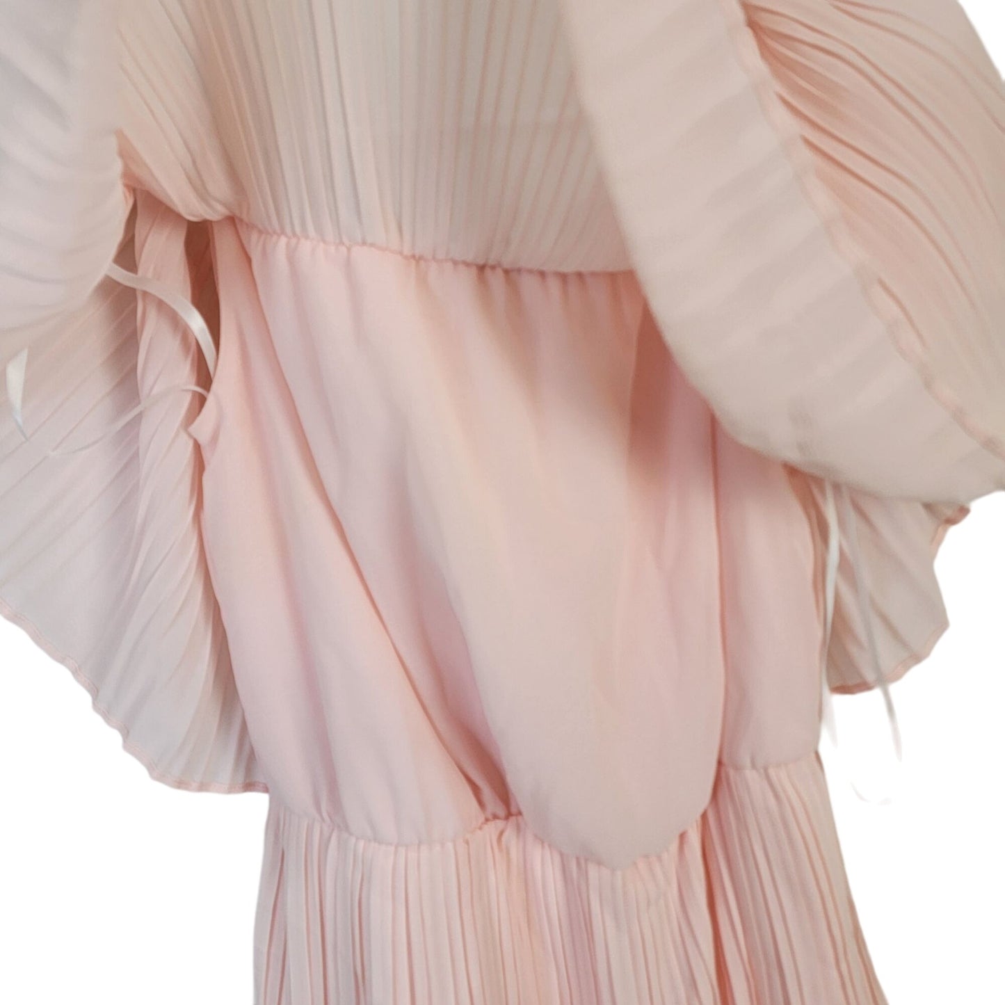 Tiered Off Shoulder Midi Dress Women Small 4 6 Formal Party Pink