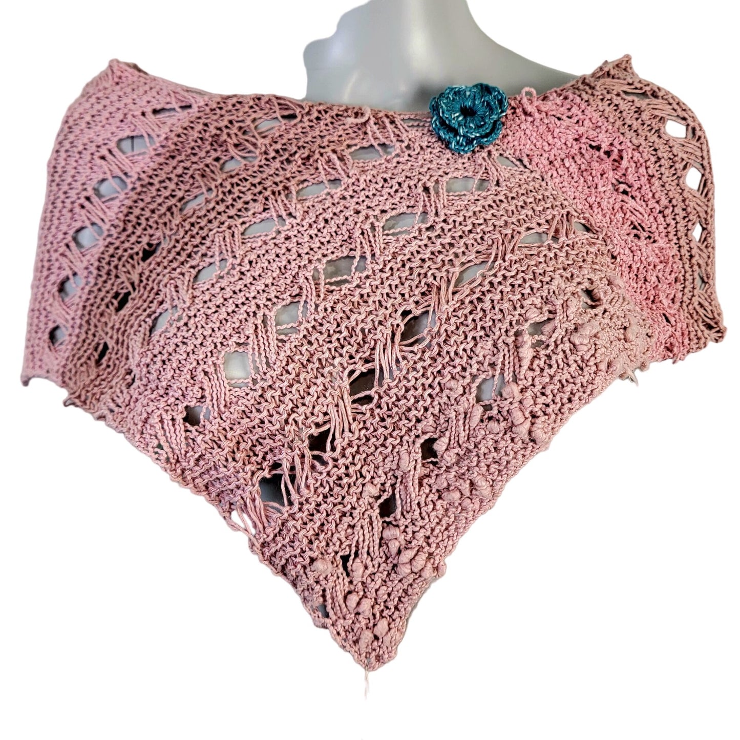 Bohemian Cowl Wrap Women Winter Accessories Pink Blue Crochet