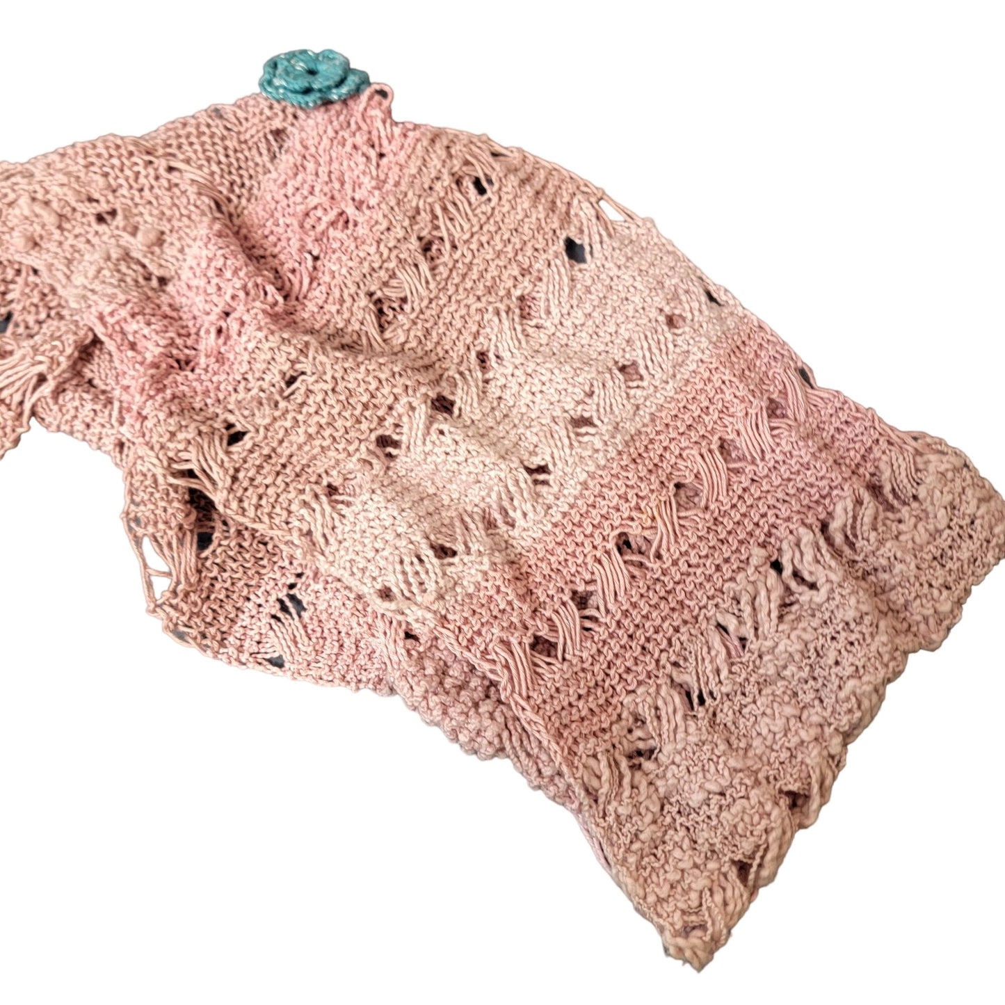 Bohemian Cowl Wrap Women Winter Accessories Pink Blue Crochet