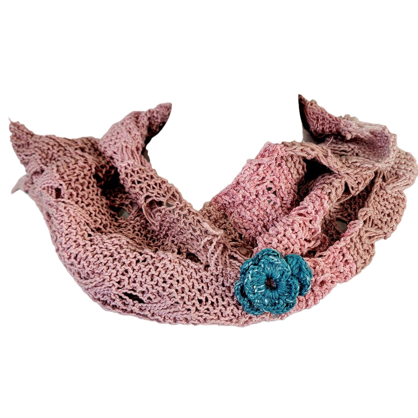 Bohemian Cowl Wrap Women Winter Accessories Pink Blue Crochet