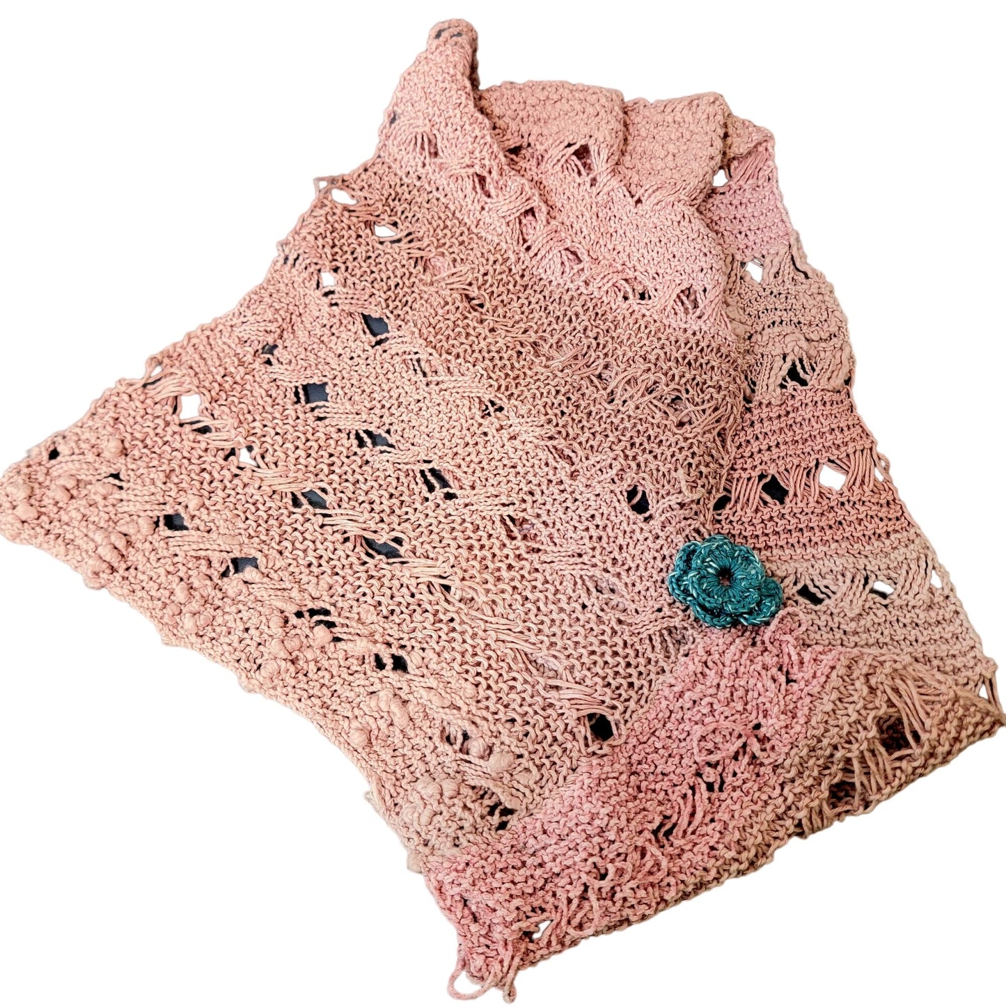 Bohemian Cowl Wrap Women Winter Accessories Pink Blue Crochet