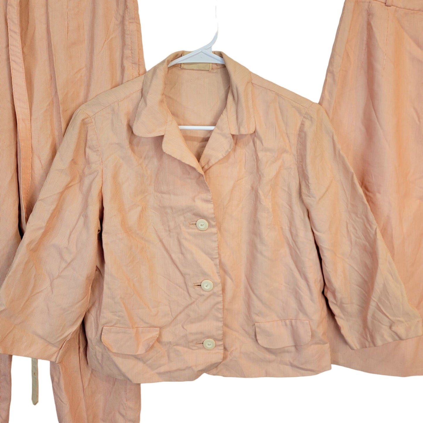 Vintage 60s Suit Set Women 8 Medium Blazer Jacket Skirt Straight Pants