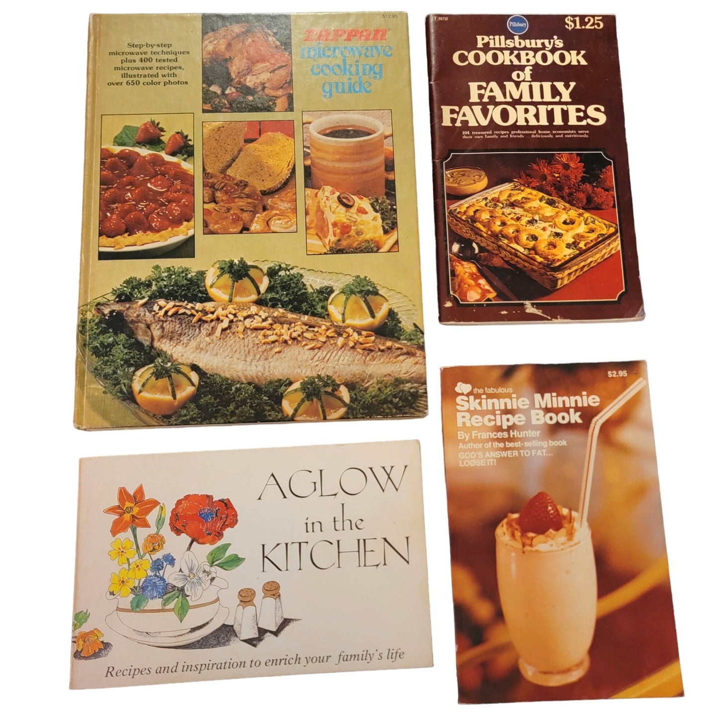 Vintage 70s Cookbook Lot Pillsbury Recipe Cook Book Kitchen