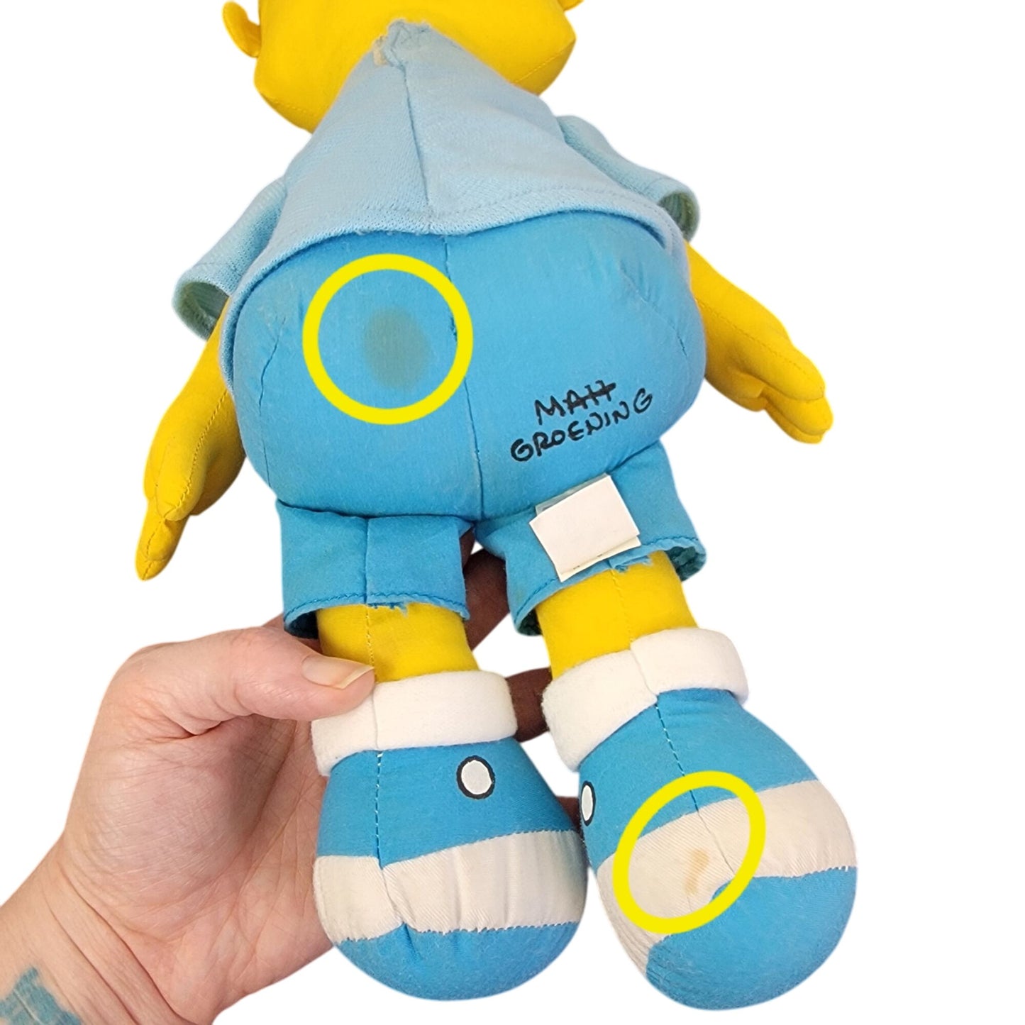 The Simpsons 18 Inch Bart Vintage 1990 Rag Doll Stuffed Toy Plush Retro Tv Show