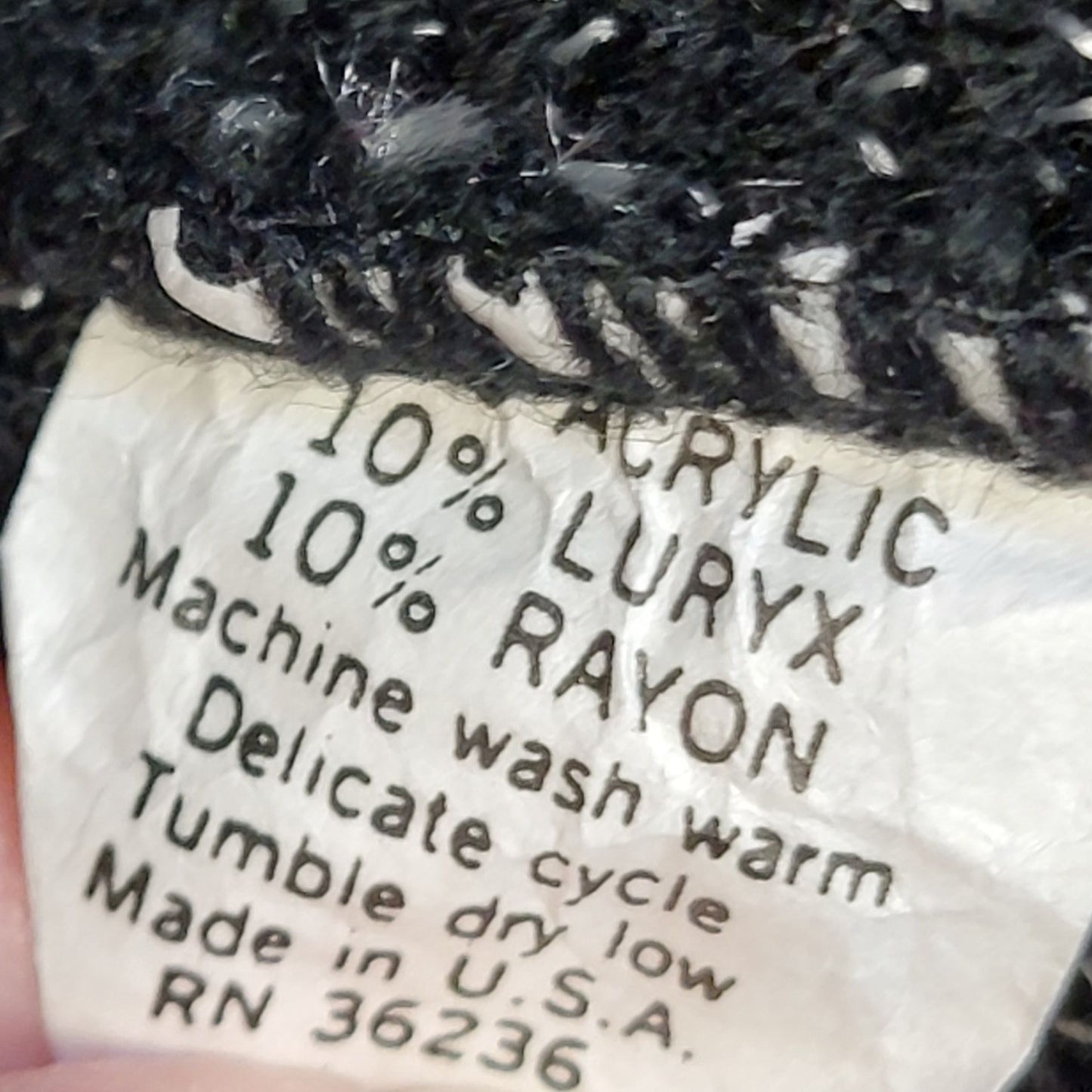 Vintage 80s Embellished Sweater Women XL Shirt Top Jewels Black
