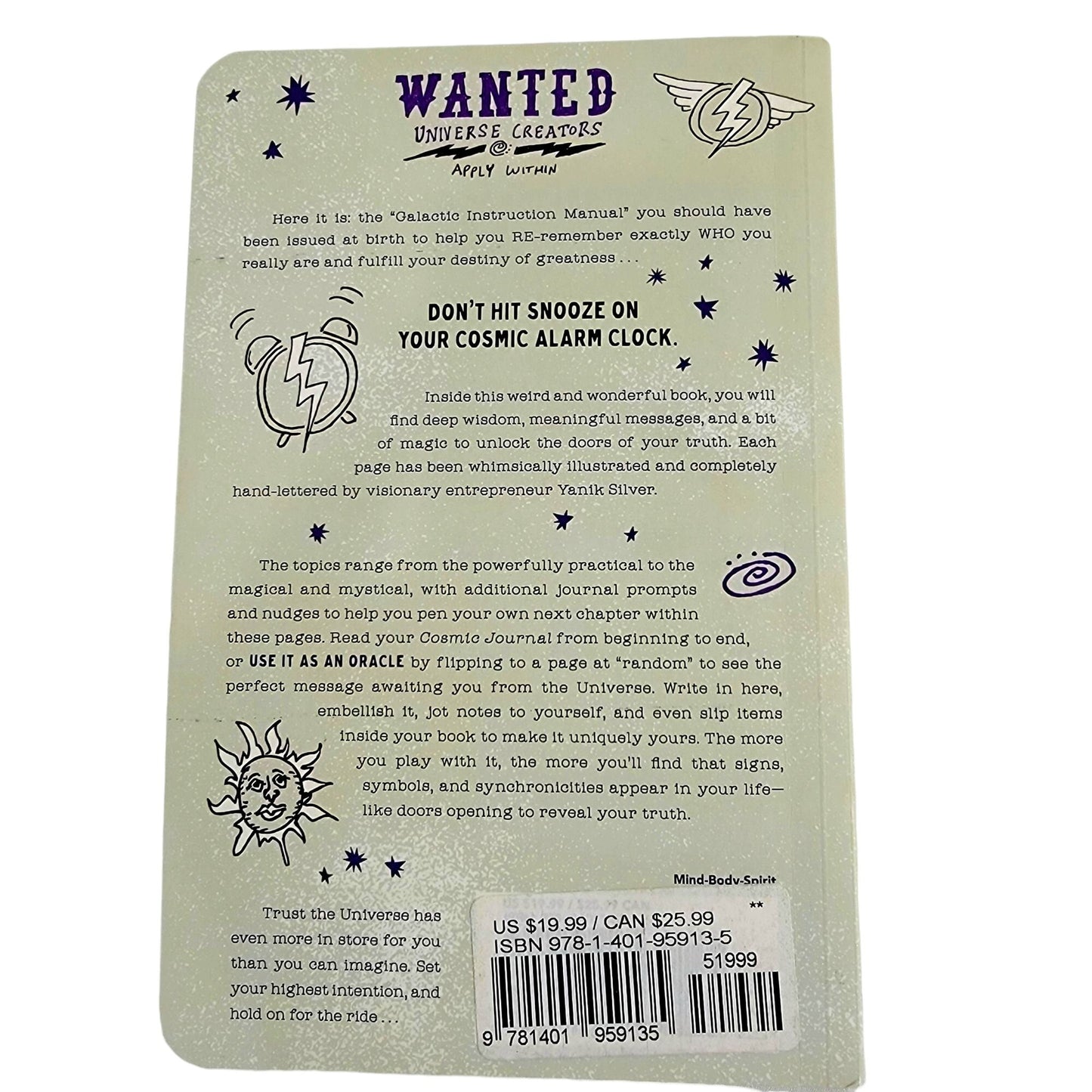 Cosmic Journal Yanik silver Paperback Book notebook New Age Diary