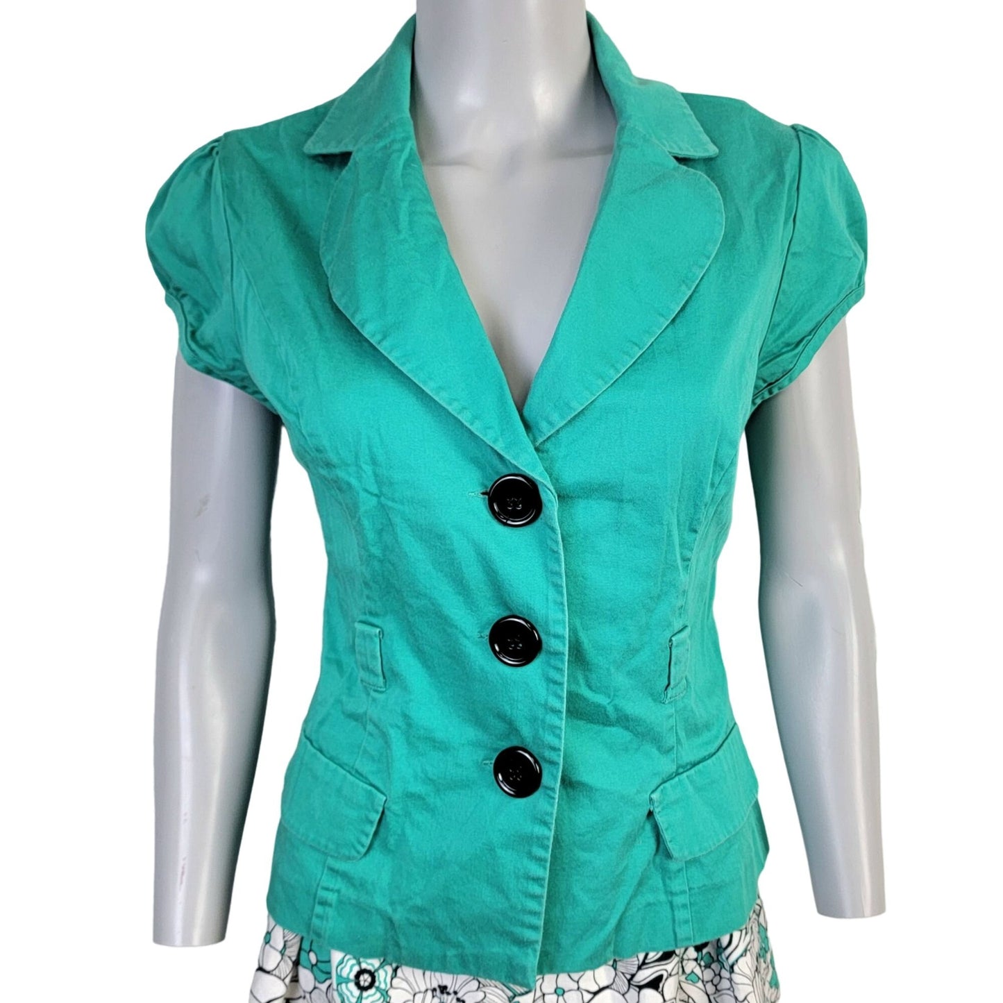 Vintage Y2K Suit Set Women 10 Floral A-line Skirt Button Jacket