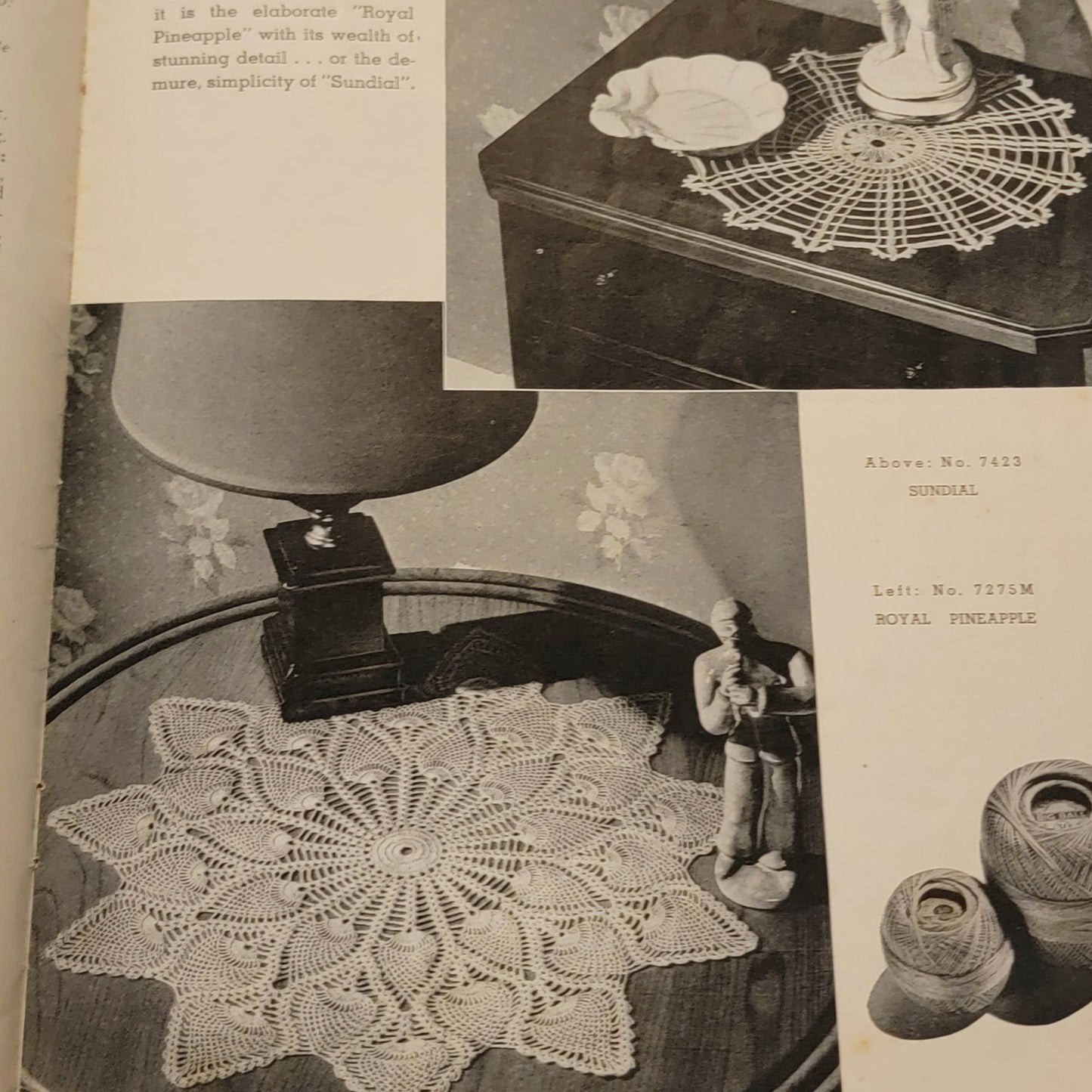 Vintage 40s Doilies Magazine Book Lot Flower Craft How to Flower Doily