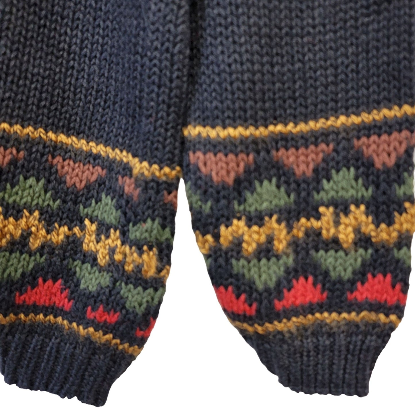 Vintage 90s Aztec Sweater Women Small Black Pullover