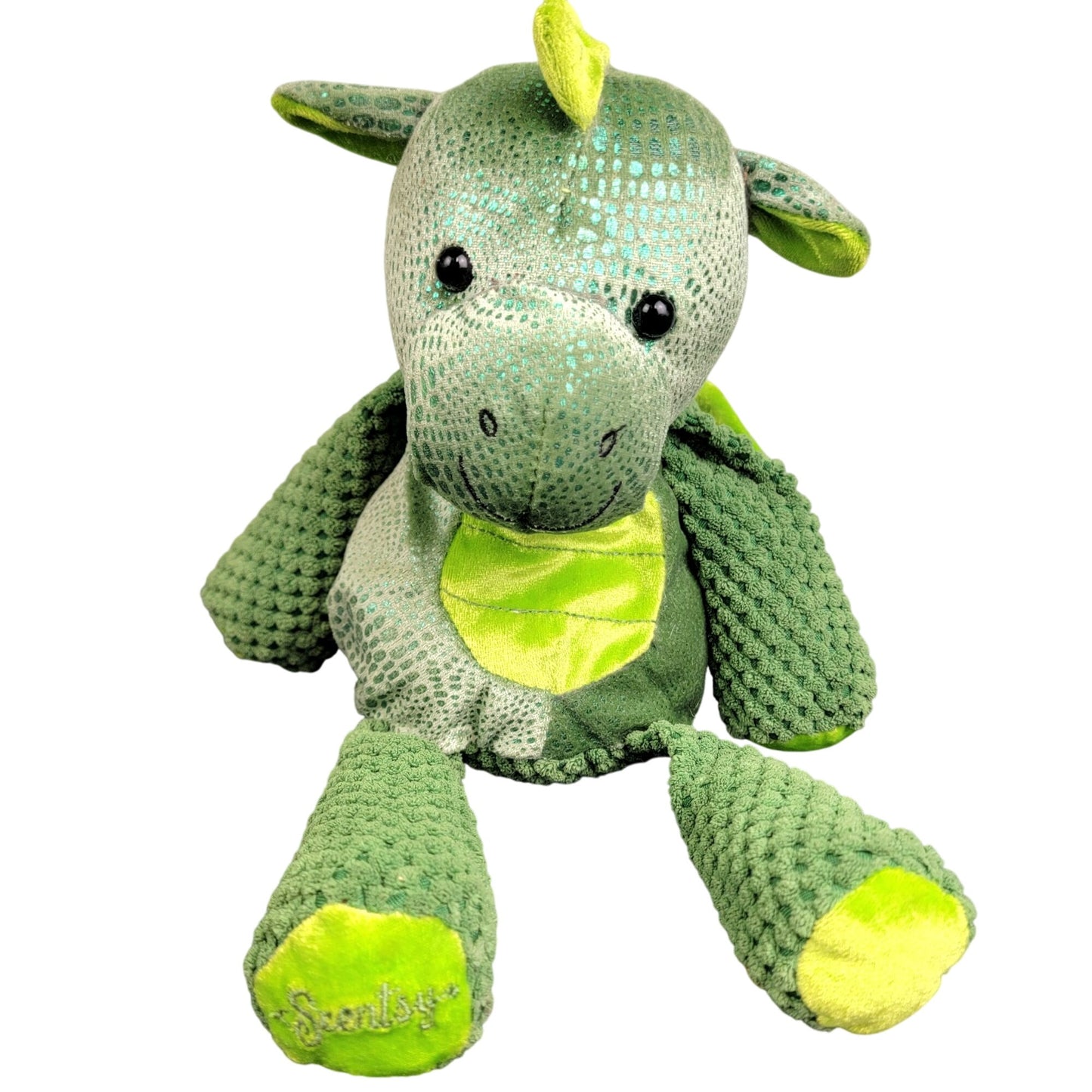 Scentsy Buddy Retired 2014 Scout Dragon Green 13 in Full Size Stuffed Animal Toy