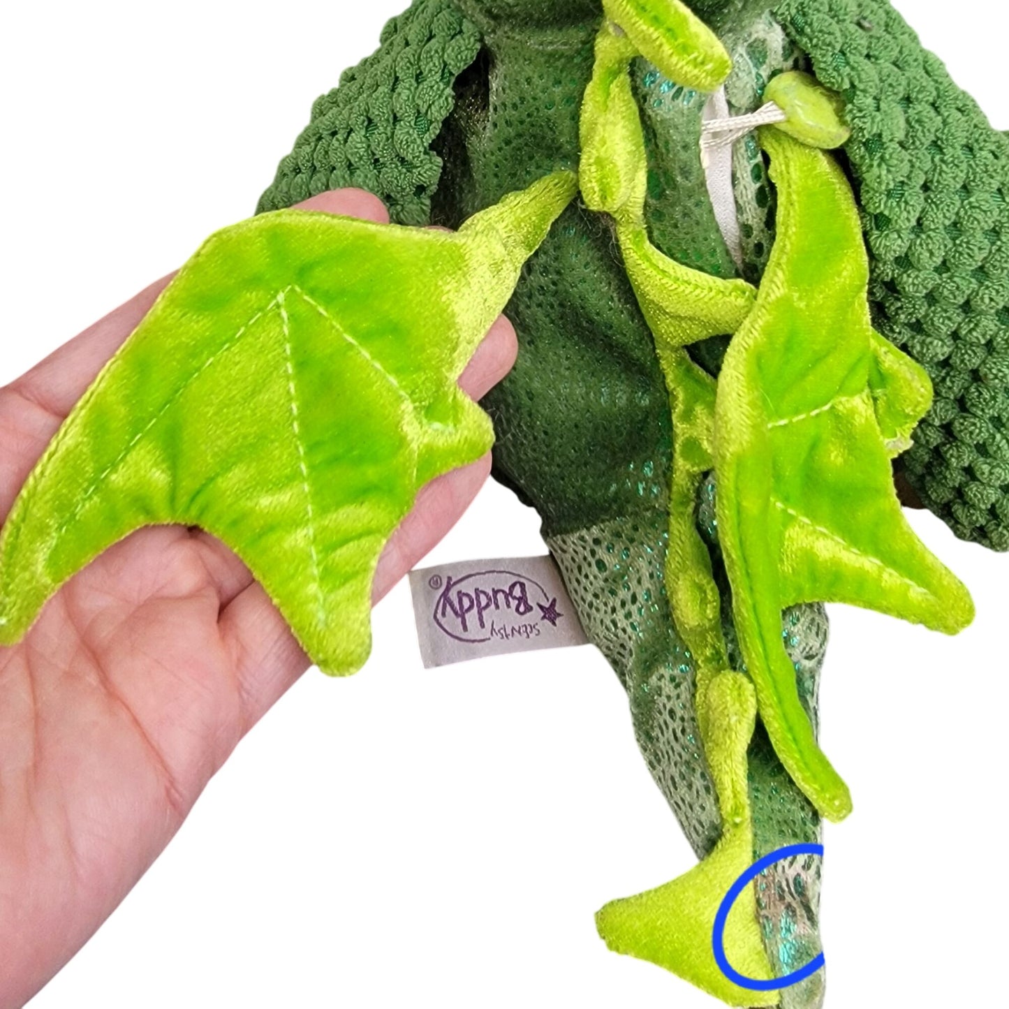 Scentsy Buddy Retired 2014 Scout Dragon Green 13 in Full Size Stuffed Animal Toy