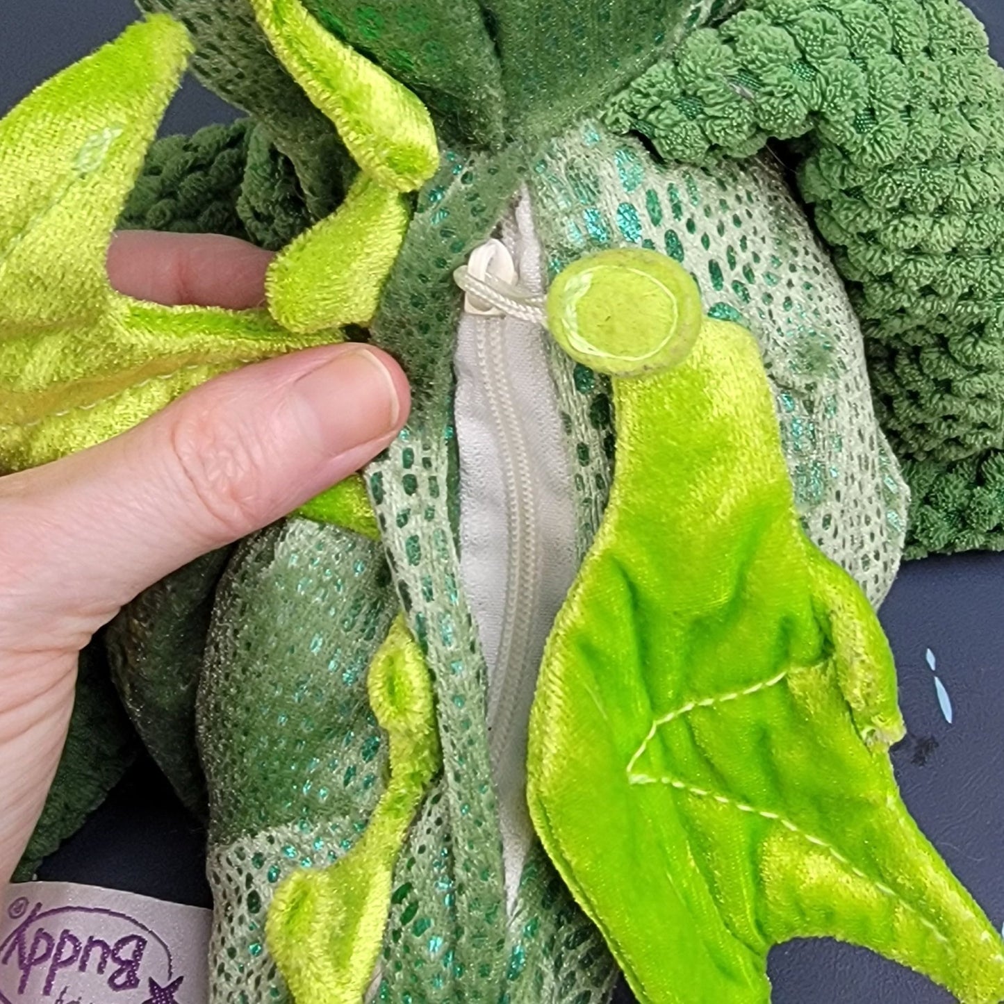 Scentsy Buddy Retired 2014 Scout Dragon Green 13 in Full Size Stuffed Animal Toy