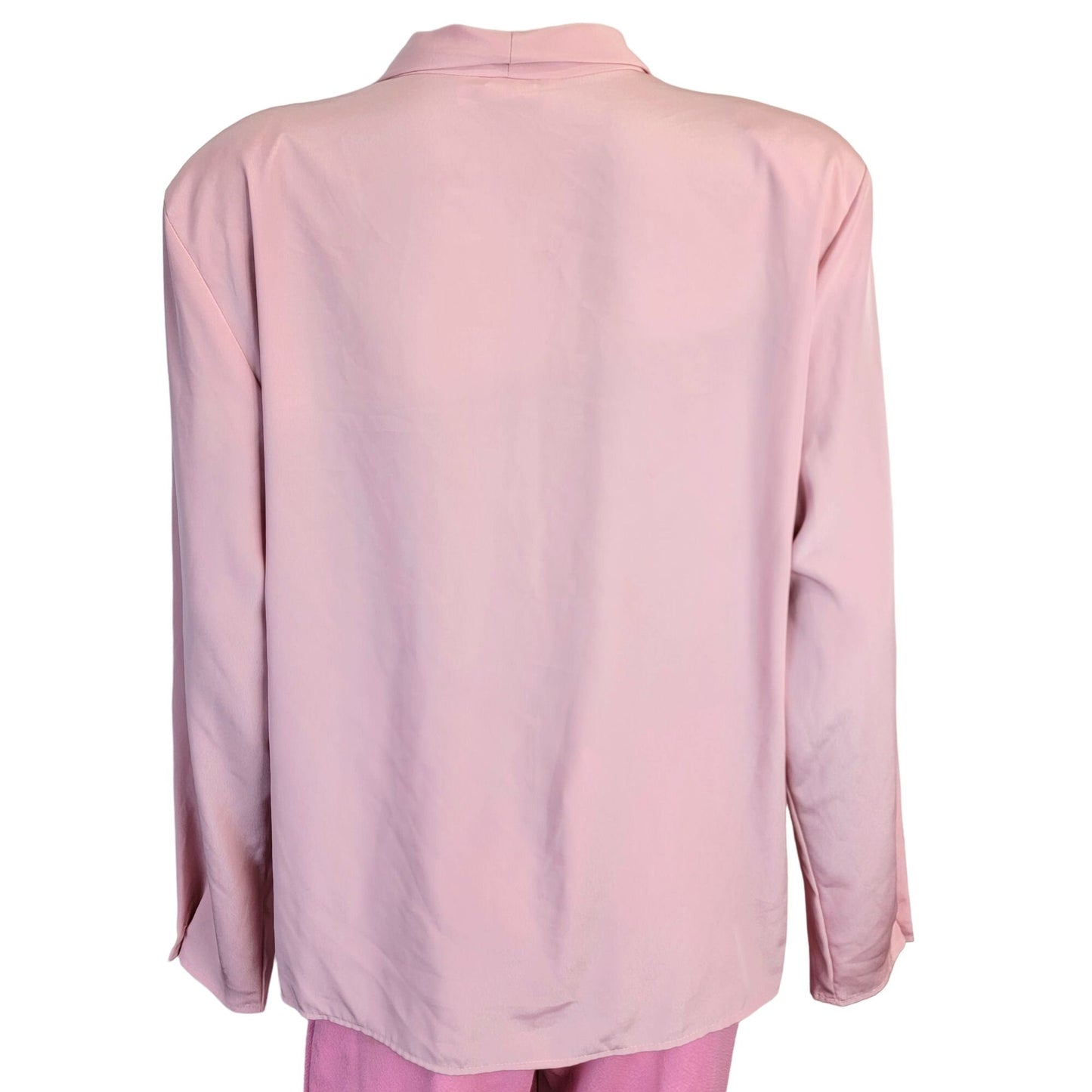 Vintage 80s Frenzo Blouse Women Large 12 Pink