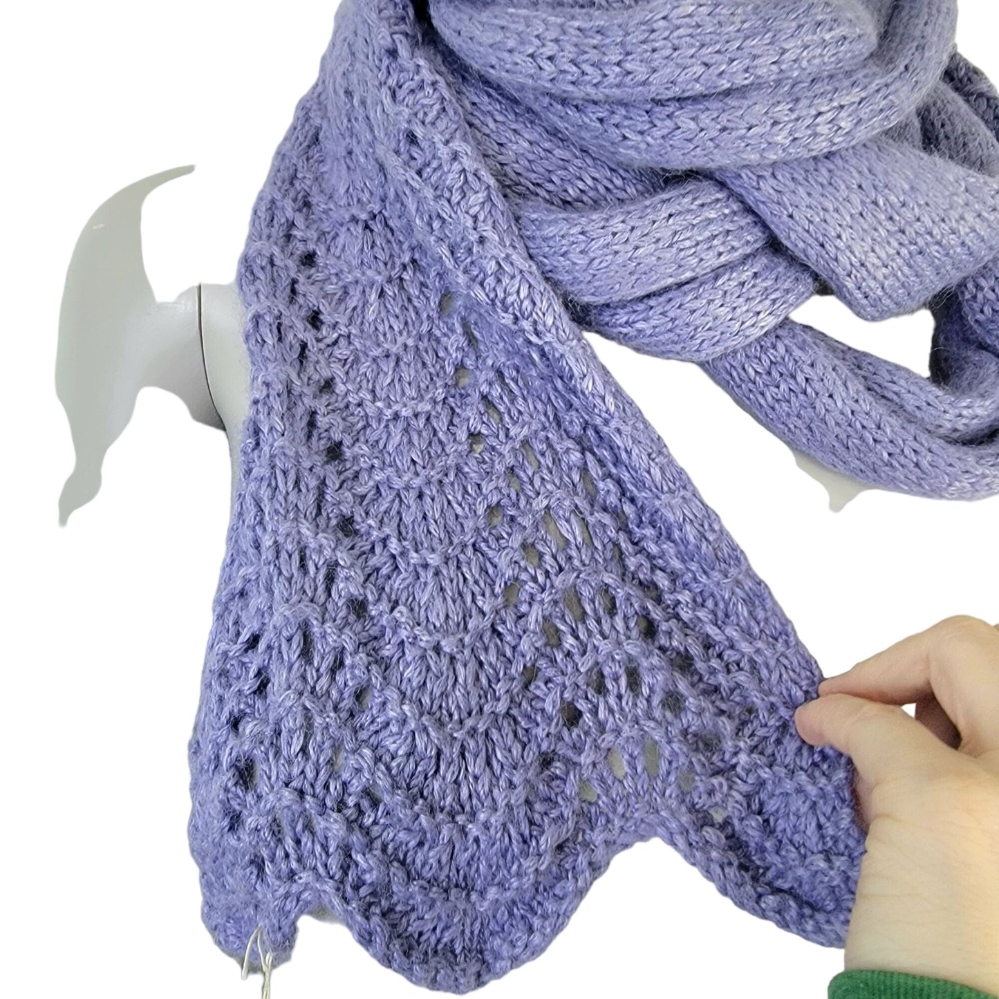 Alpaca Bamboo Scarf Women Winter Accessories Purple