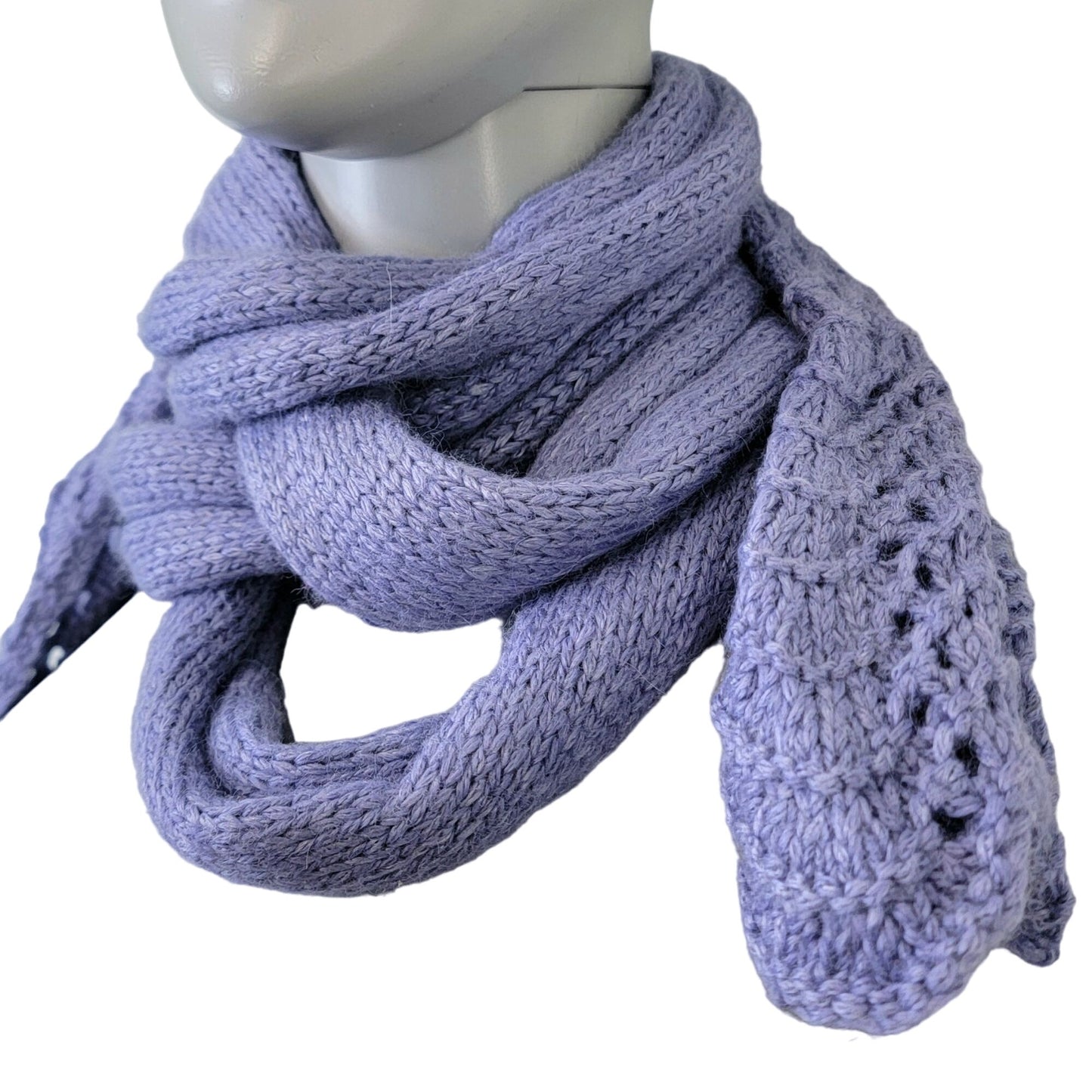 Alpaca Bamboo Scarf Women Winter Accessories Purple
