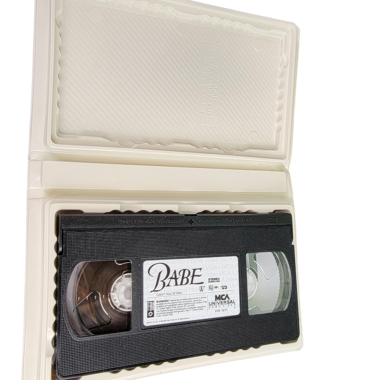 Babe Vintage 90s VHS Movie Tape Pig Plastic Clamshell Case