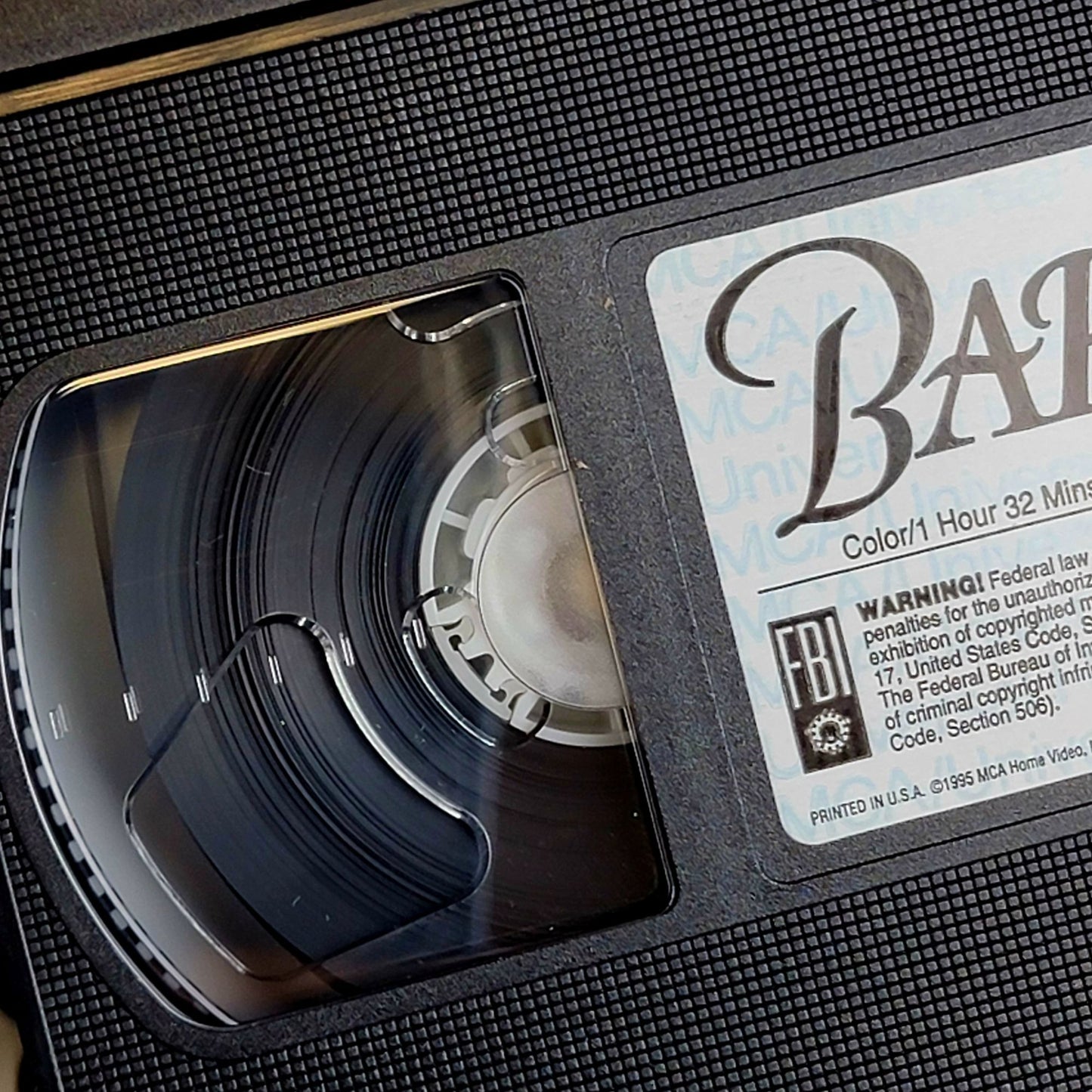 Babe Vintage 90s VHS Movie Tape Pig Plastic Clamshell Case