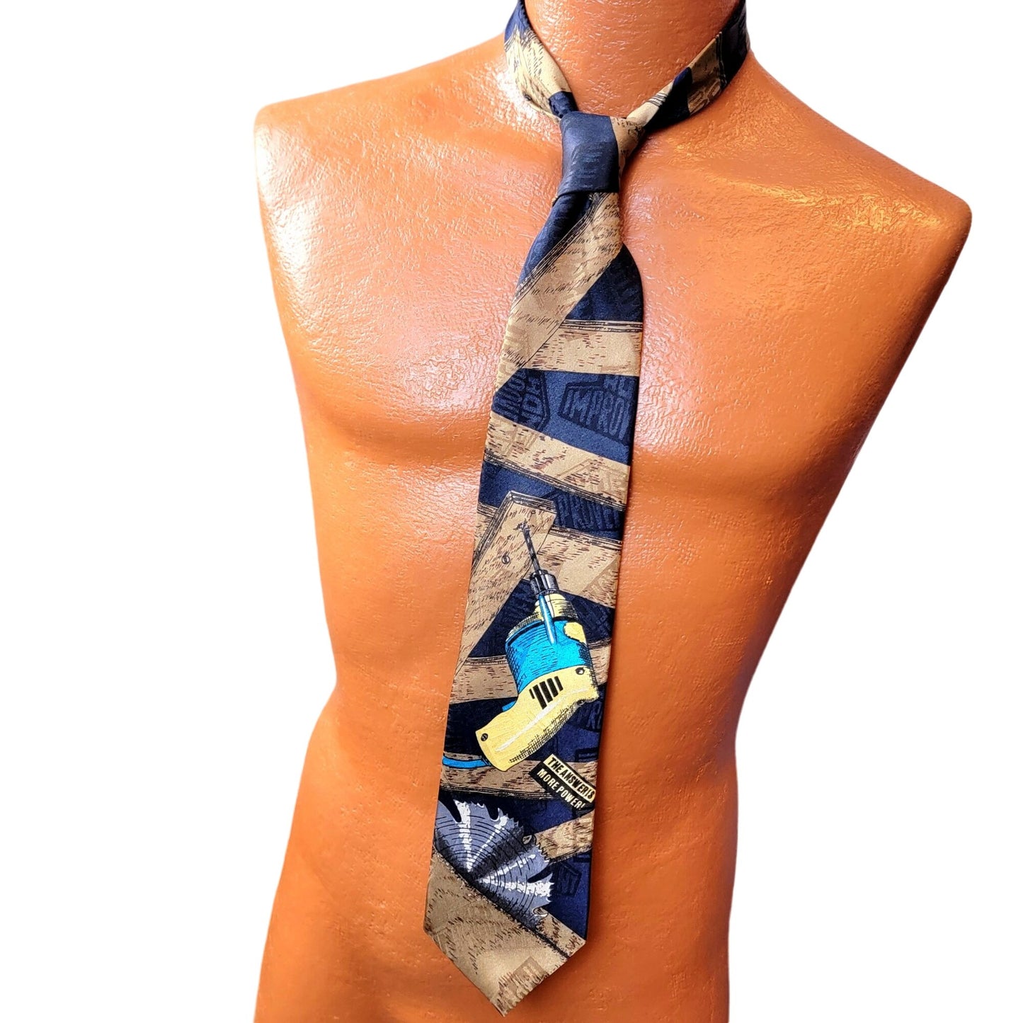 Vintage 90s Home Improvement Neck Tie Men Accessories Tools Retro TV Show Dad