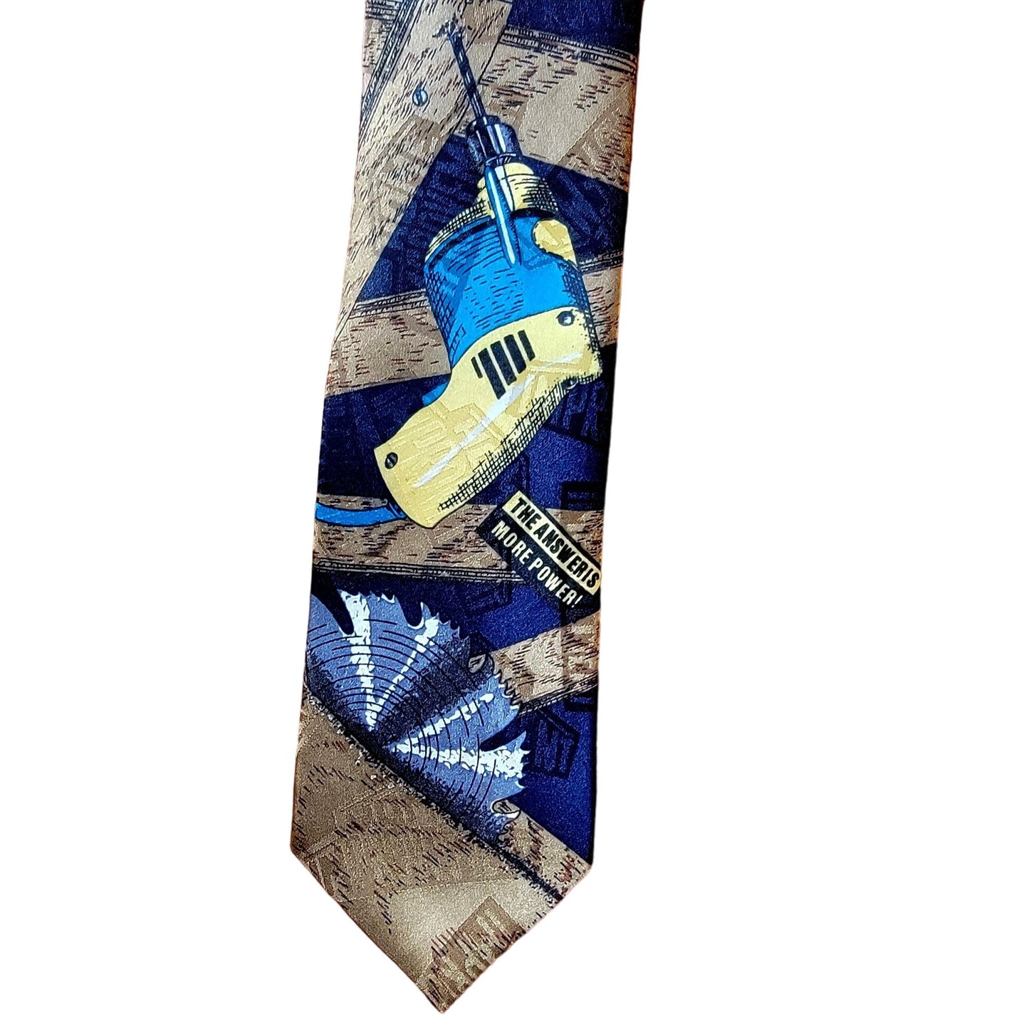Vintage 90s Home Improvement Neck Tie Men Accessories Tools Retro TV Show Dad