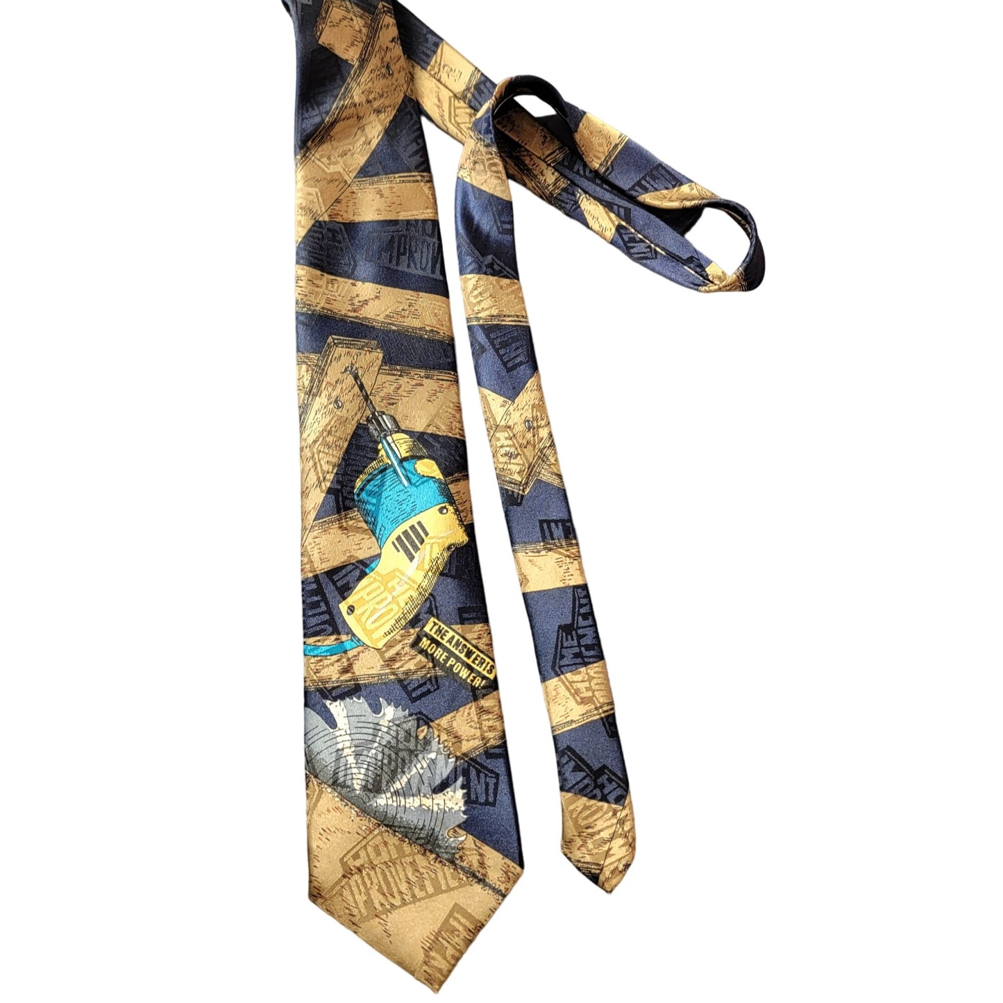Vintage 90s Home Improvement Neck Tie Men Accessories Tools Retro TV Show Dad