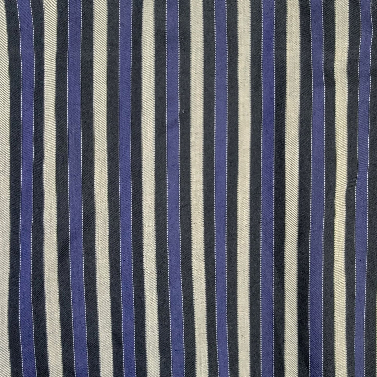 Haggar Vintage 80s Stripe Shirt Women 14 Short Sleeve Navy Blue
